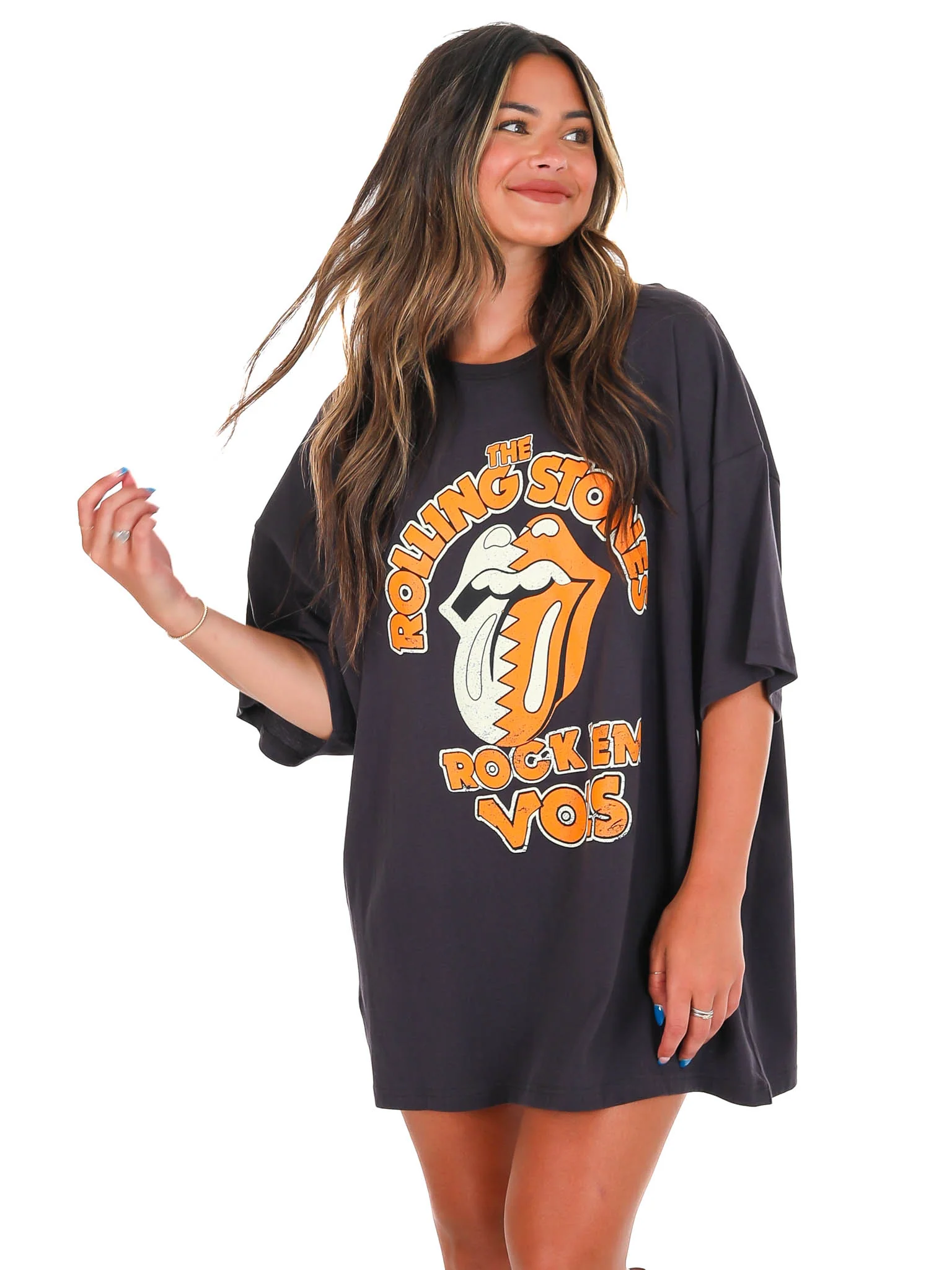 Rolling Stones Rock 'Em Vols Oversized Distressed Tee - Image 10