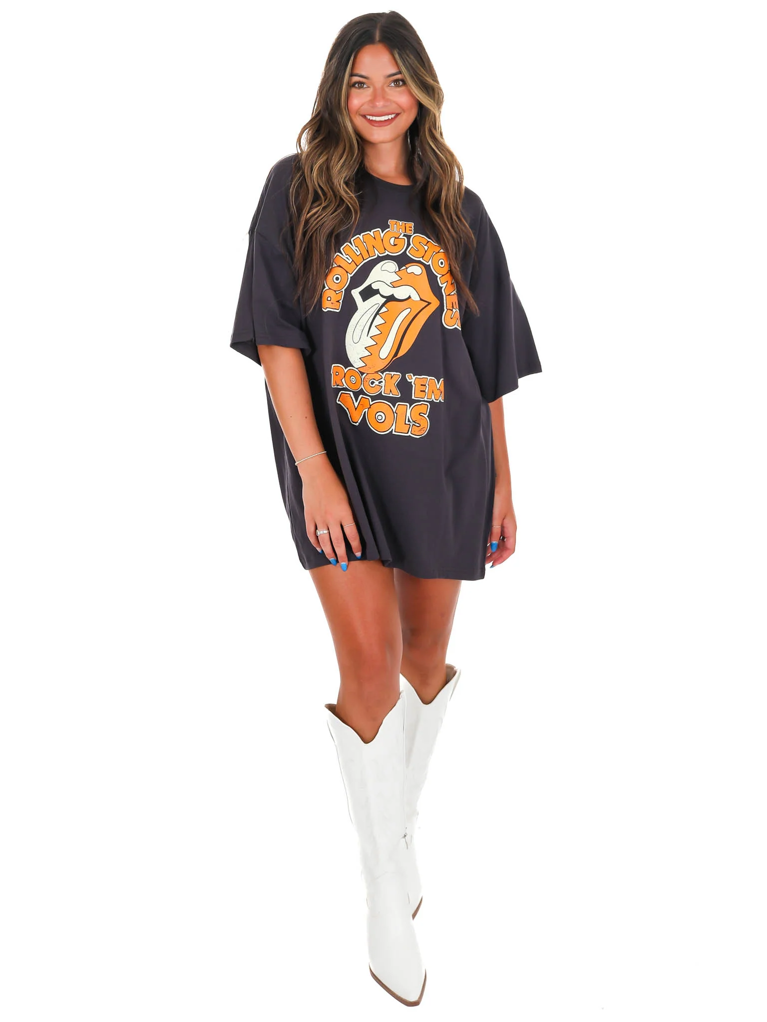 Rolling Stones Rock 'Em Vols Oversized Distressed Tee - Image 11