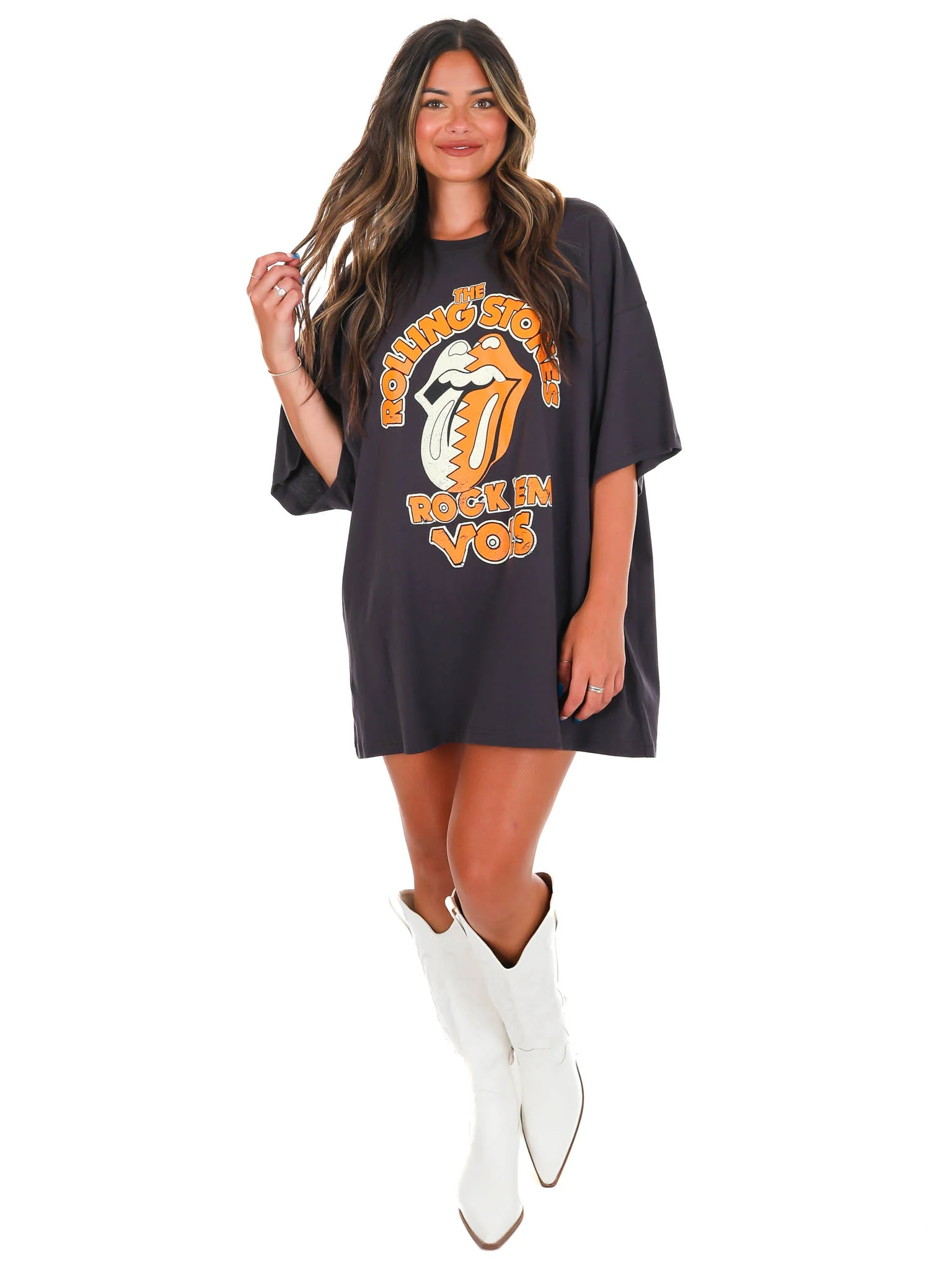 Rolling Stones Rock 'Em Vols Oversized Distressed Tee - Image 7