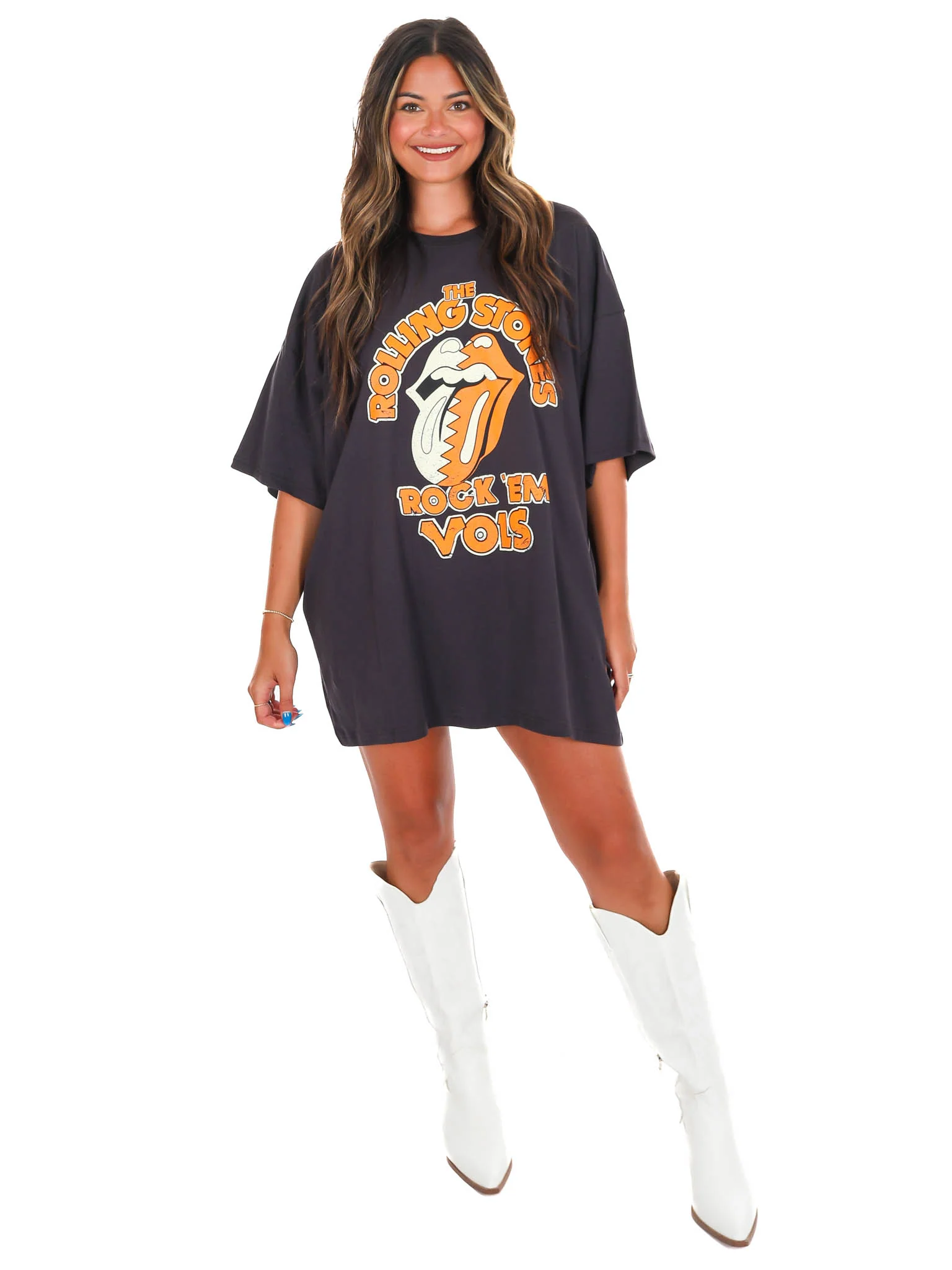 Rolling Stones Rock 'Em Vols Oversized Distressed Tee - Image 9