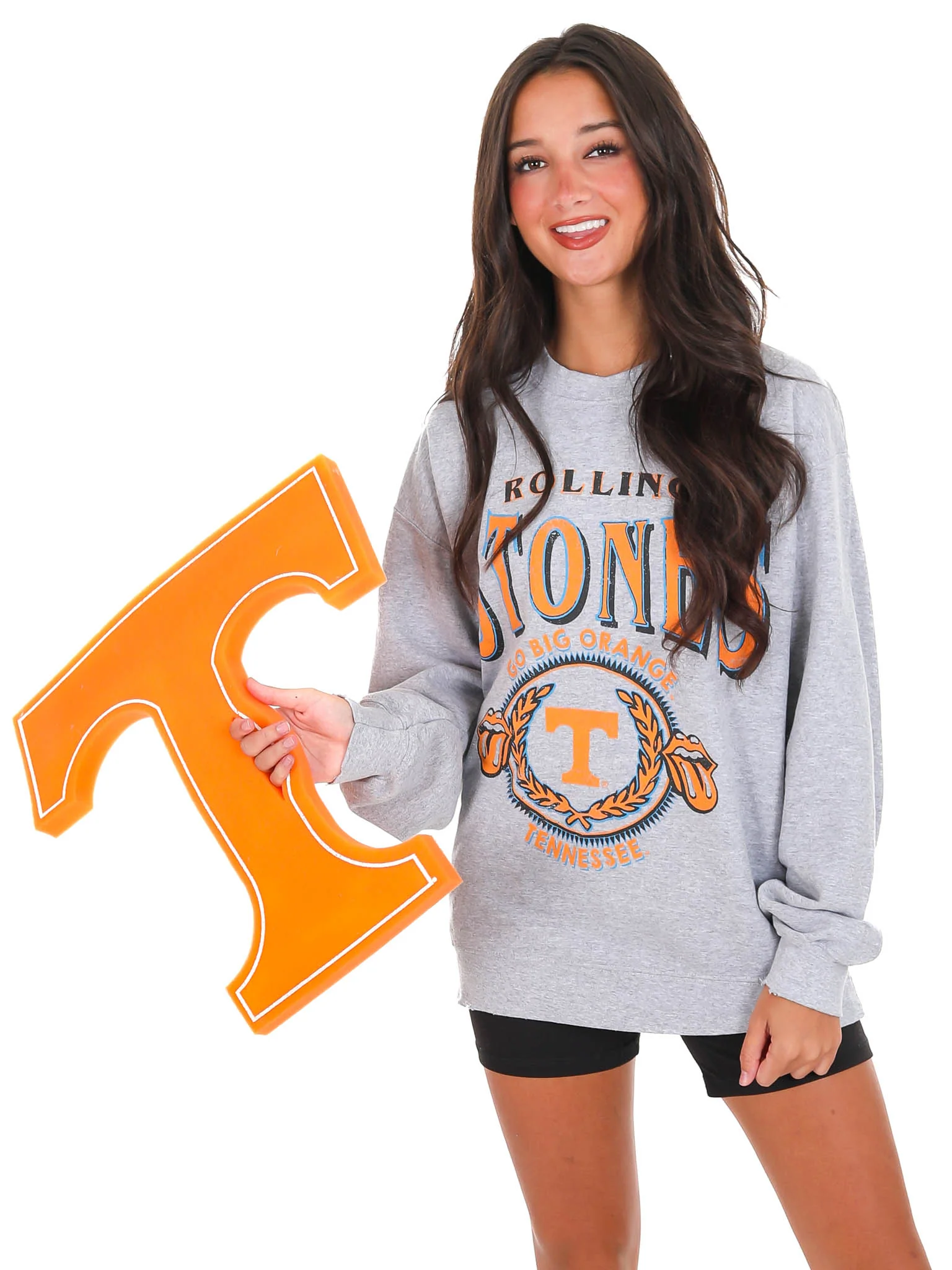Rolling Stones Tennessee Volunteers College Seal Thrifted Sweatshirt - Image 11