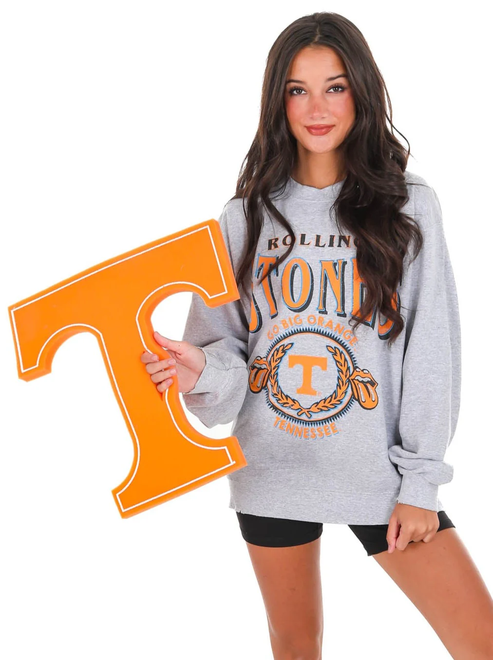 Rolling Stones Tennessee Volunteers College Seal Thrifted Sweatshirt - Image 13