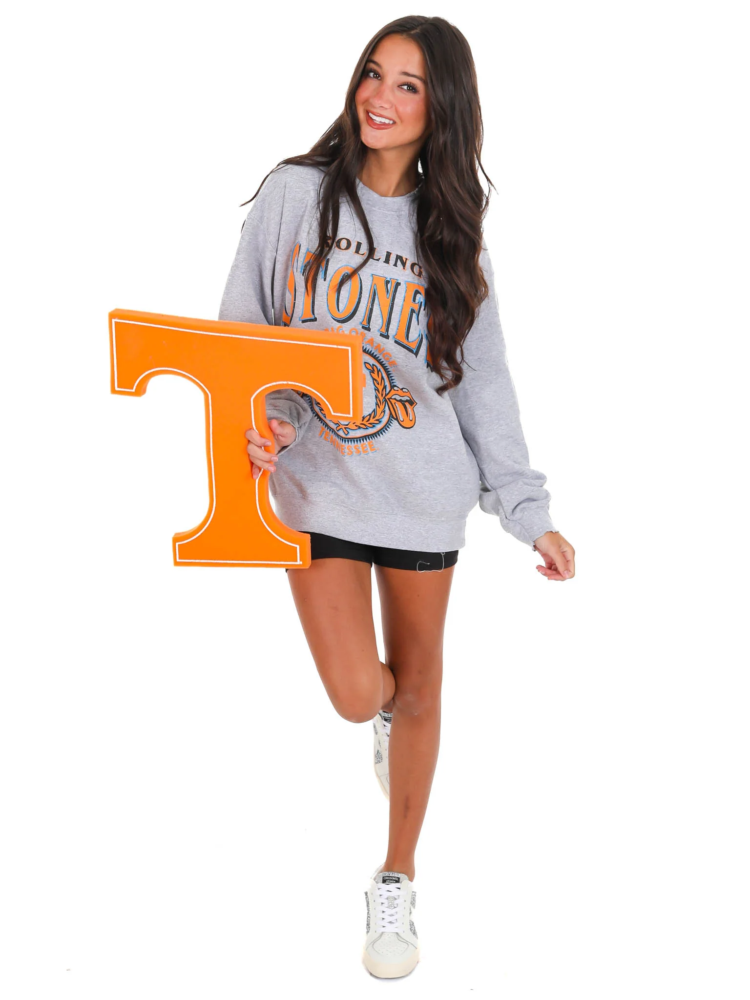 Rolling Stones Tennessee Volunteers College Seal Thrifted Sweatshirt - Image 14