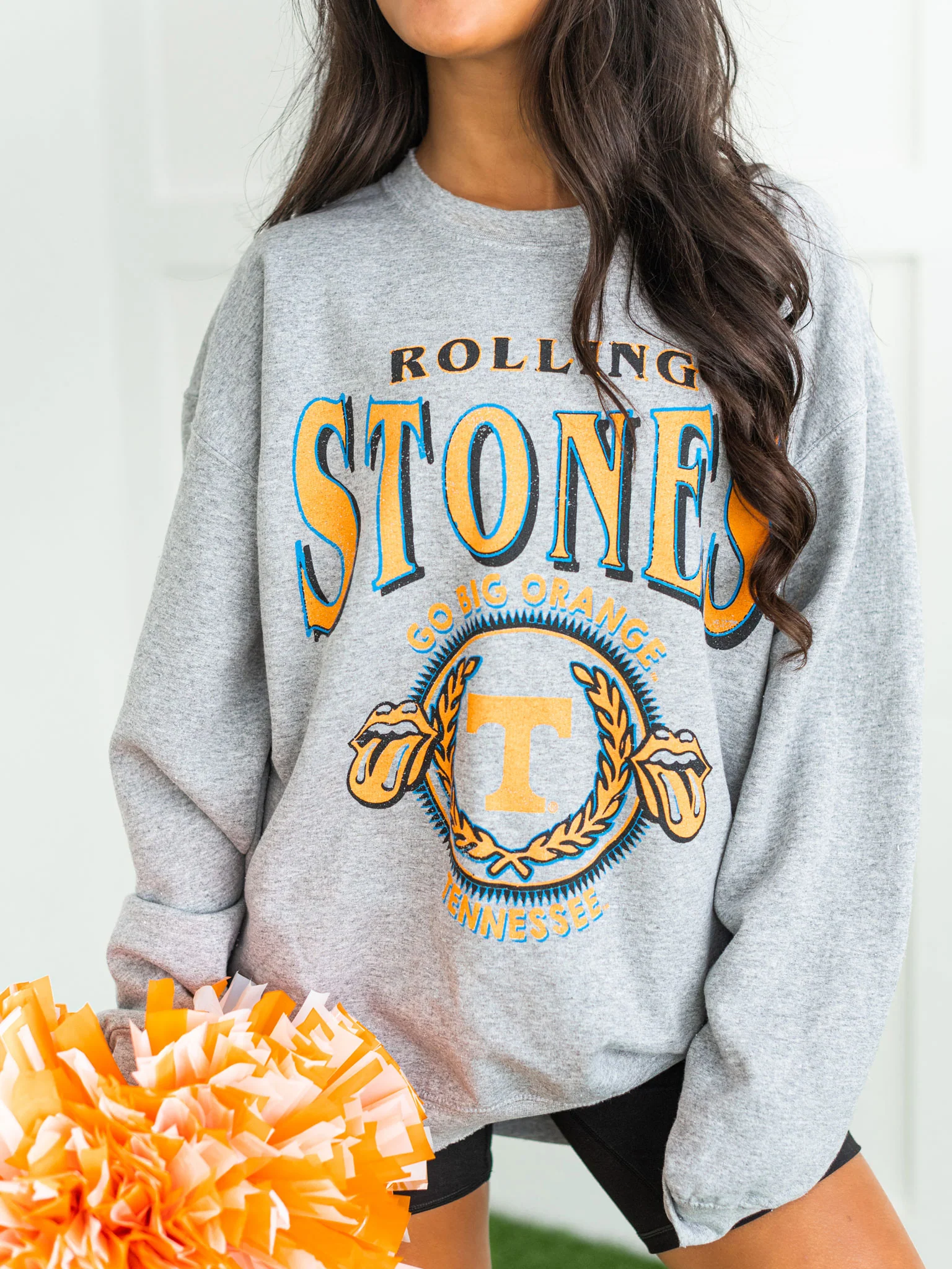 Rolling Stones Tennessee Volunteers College Seal Thrifted Sweatshirt - Image 3