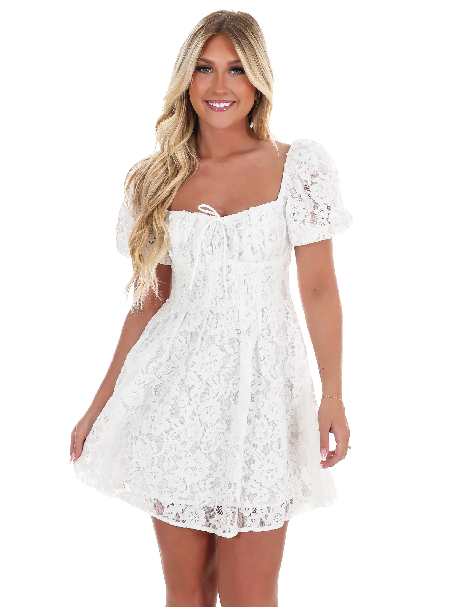 Running on Love Lace Mini Dress - Image 3