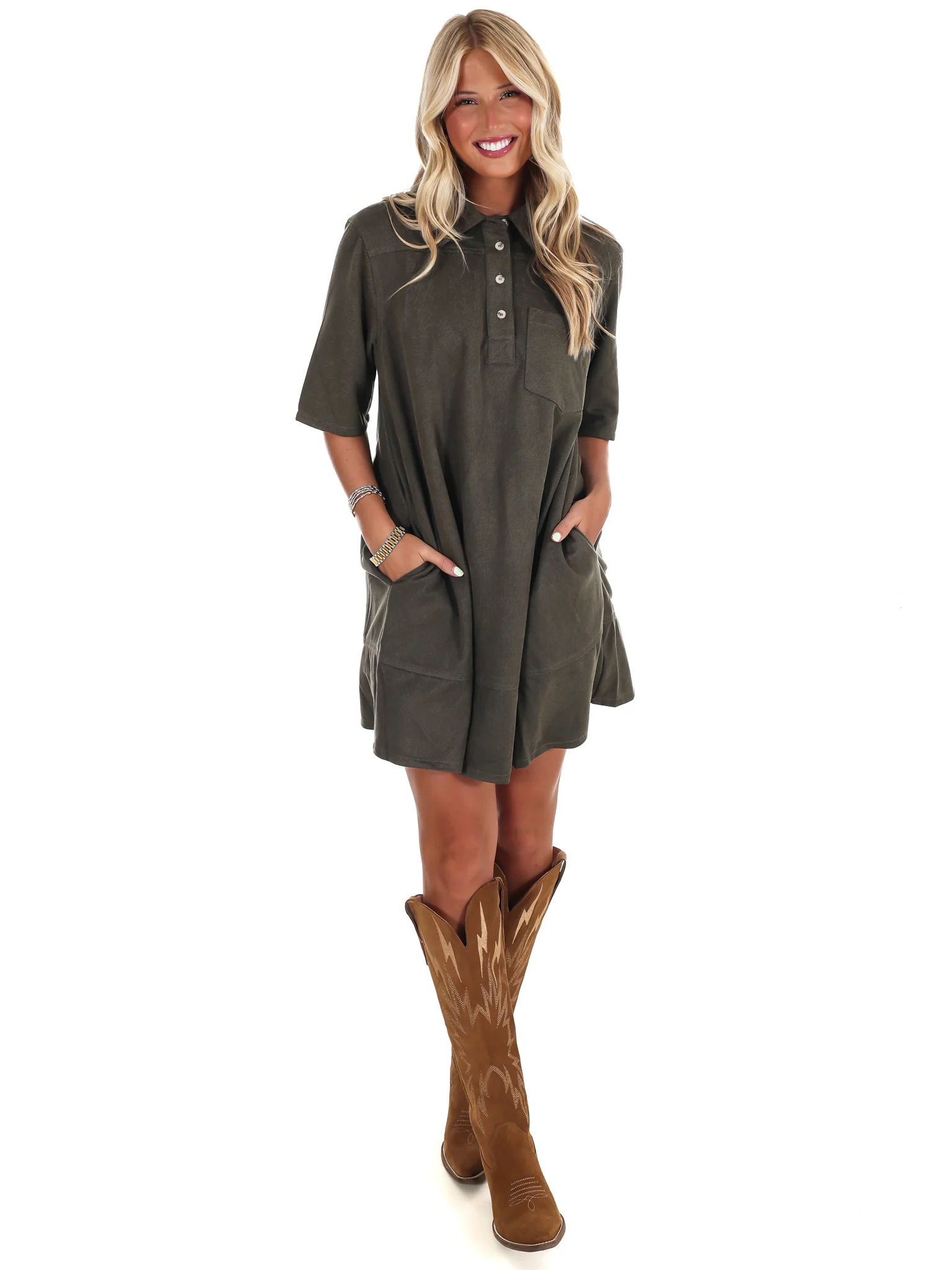 Rustic Rebel Suede Mini Dress - Image 20