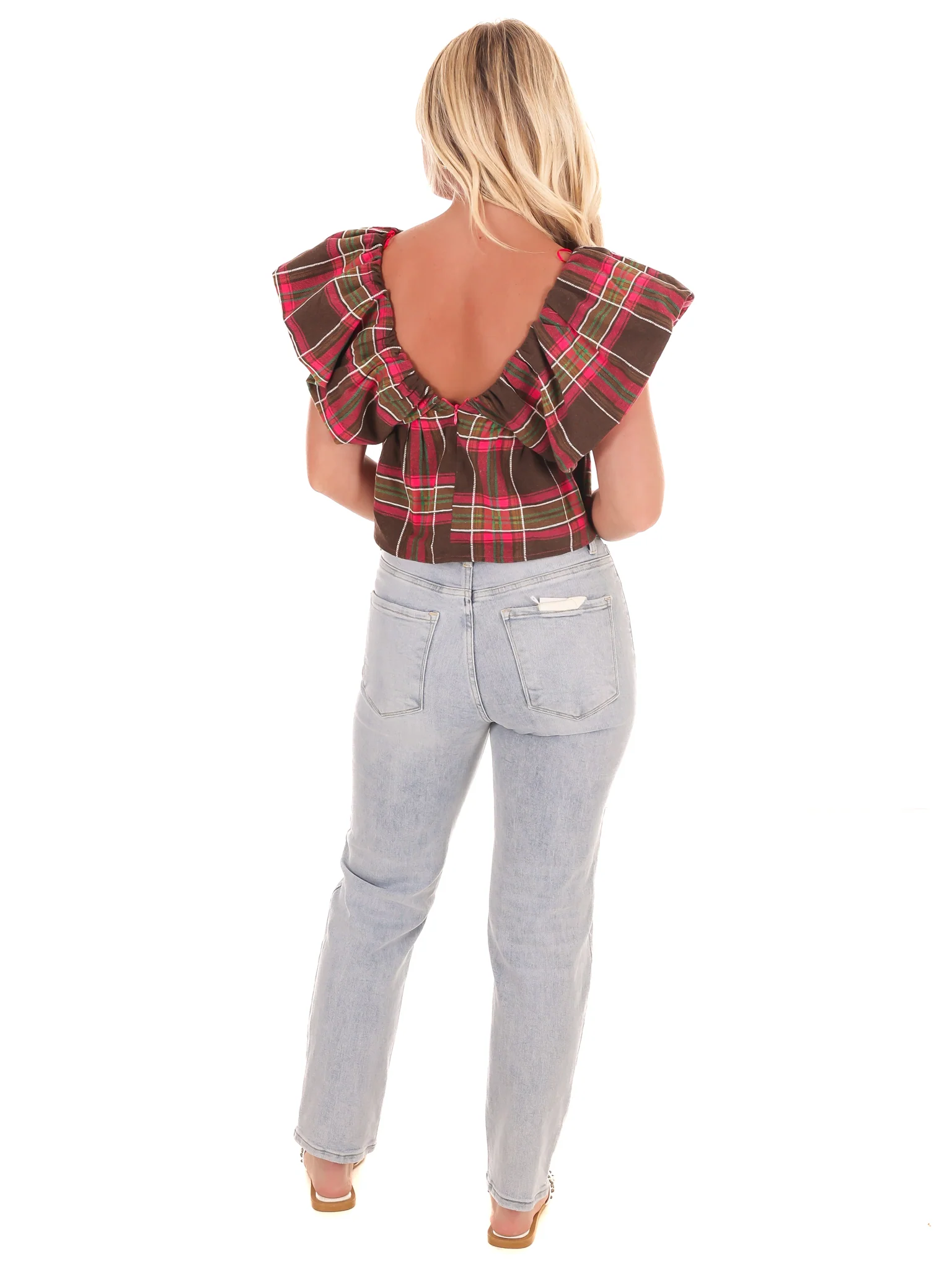 Rustic Retreat Plaid Babydoll Top - Image 12