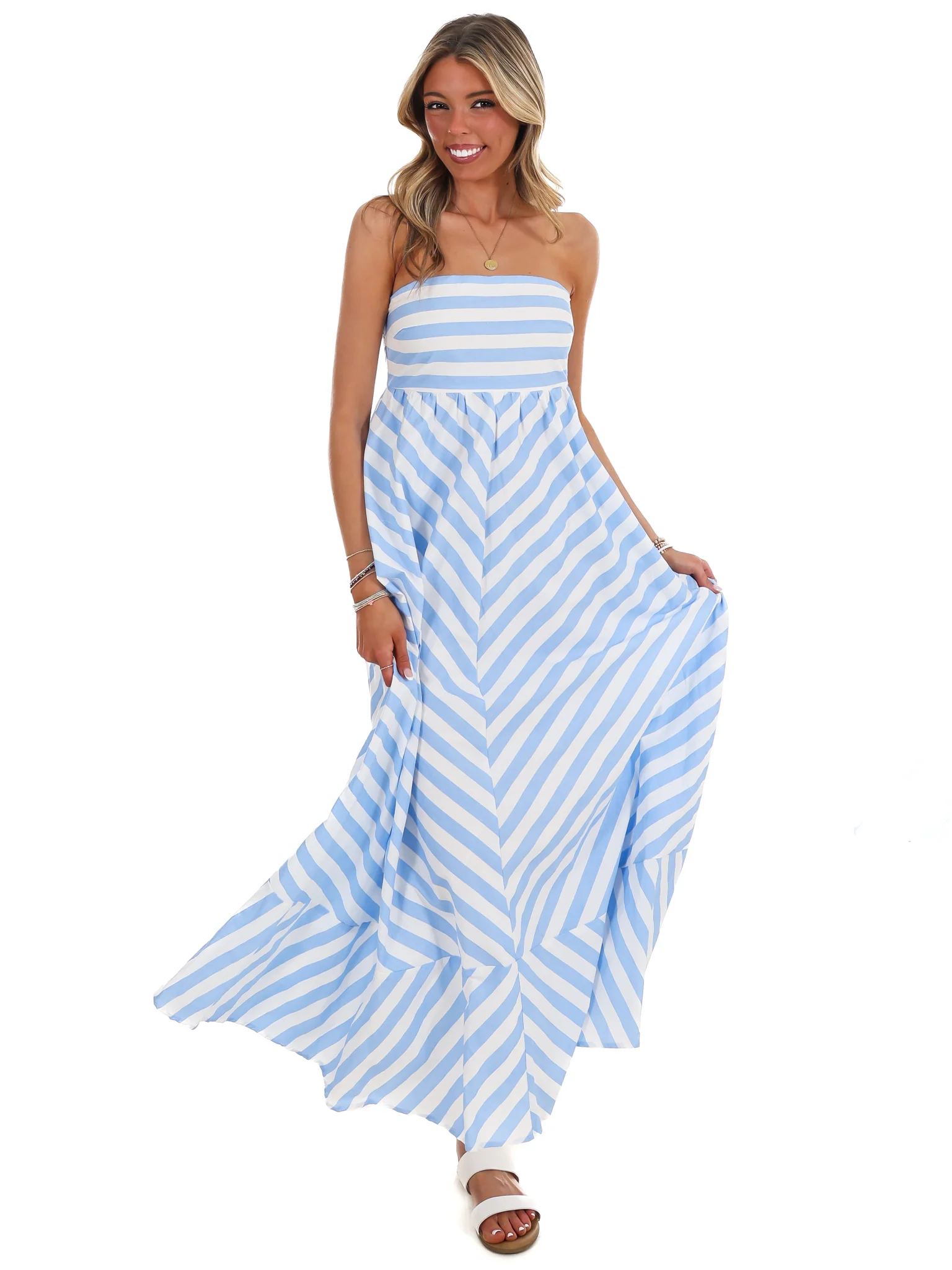 Salt Air Stripe Maxi Dress - Image 4