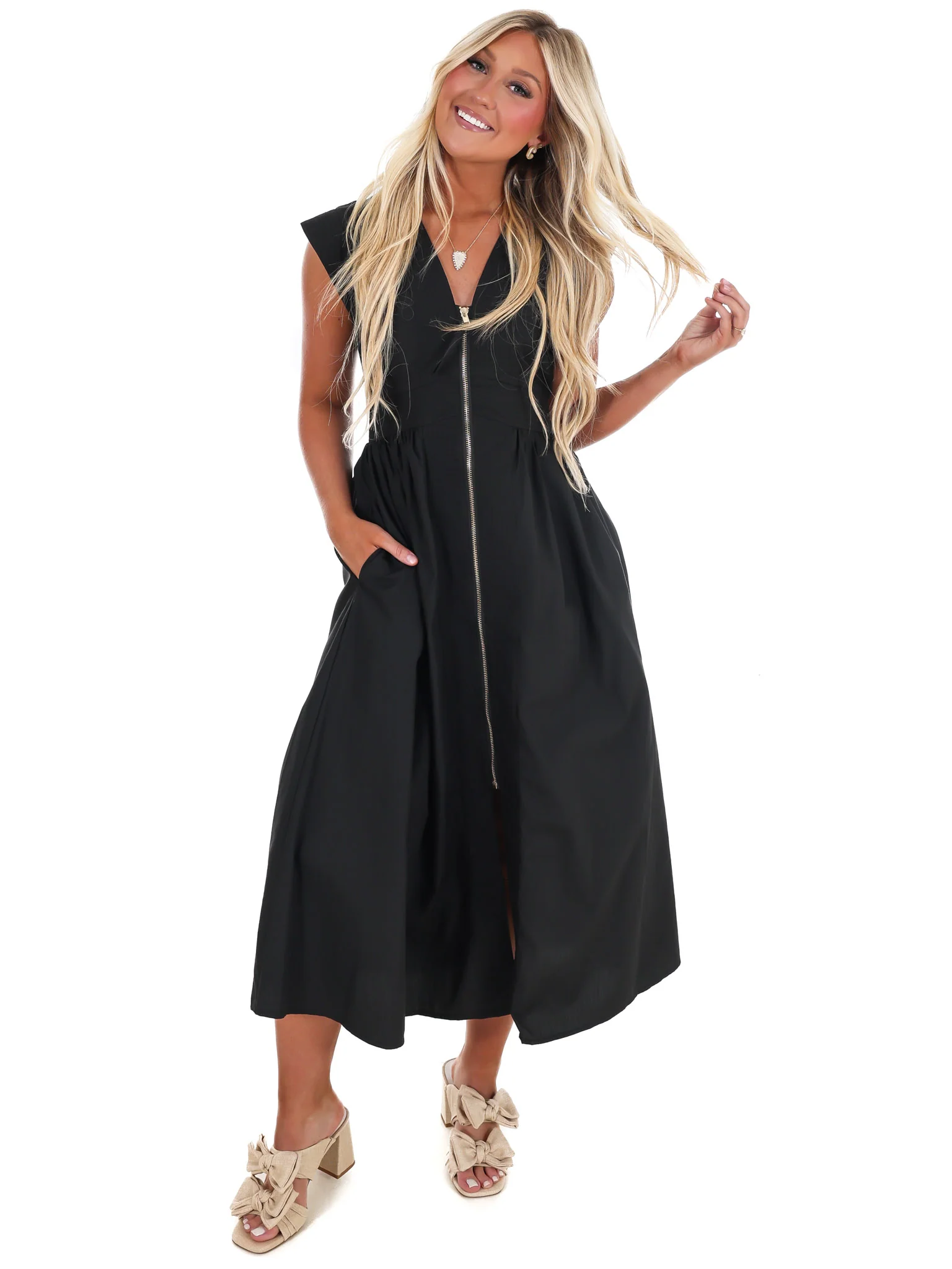 Say It Again V-Neck Midi Dress - Image 8