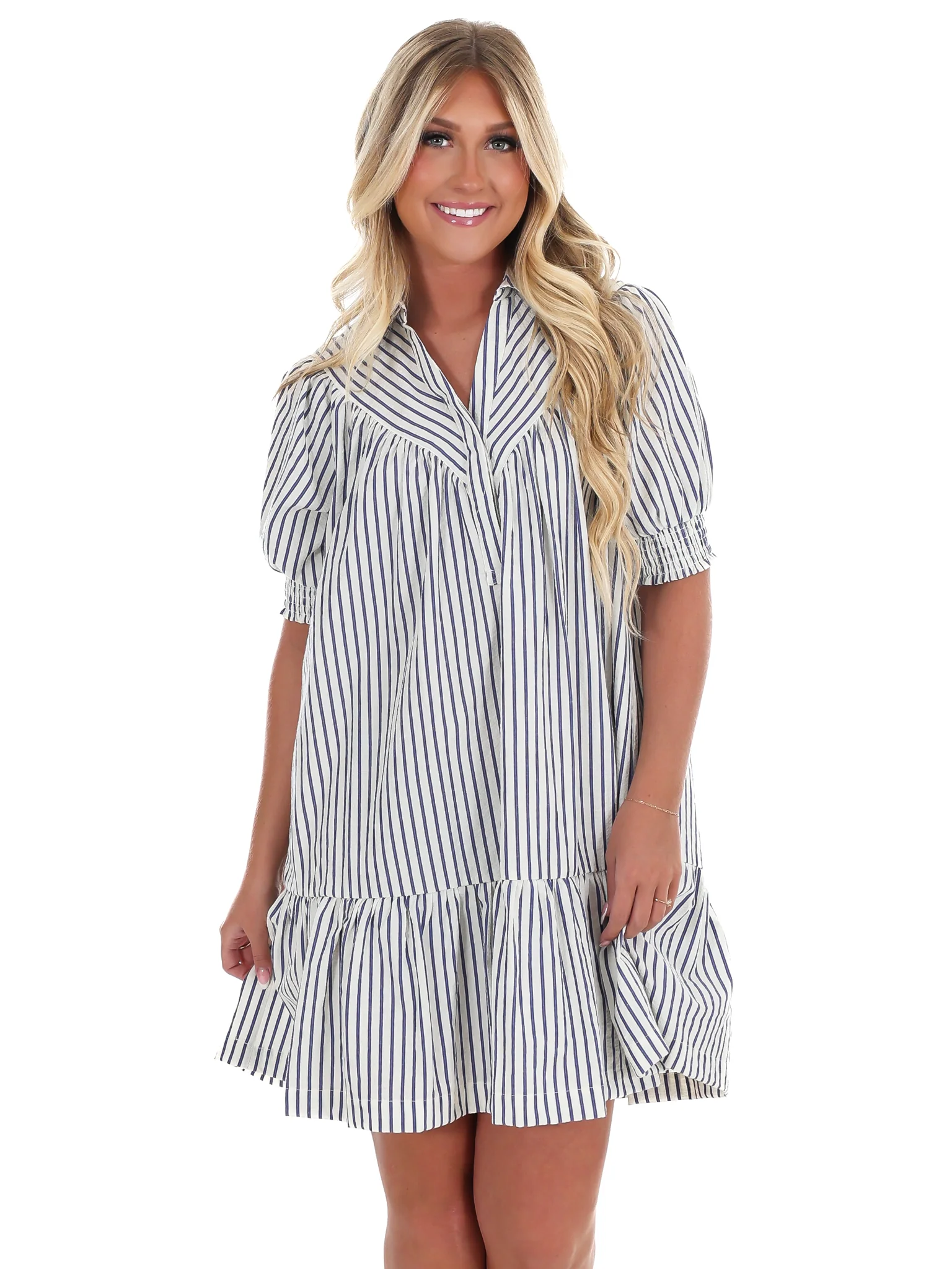 Say What You Will Stripe Babydoll Dress