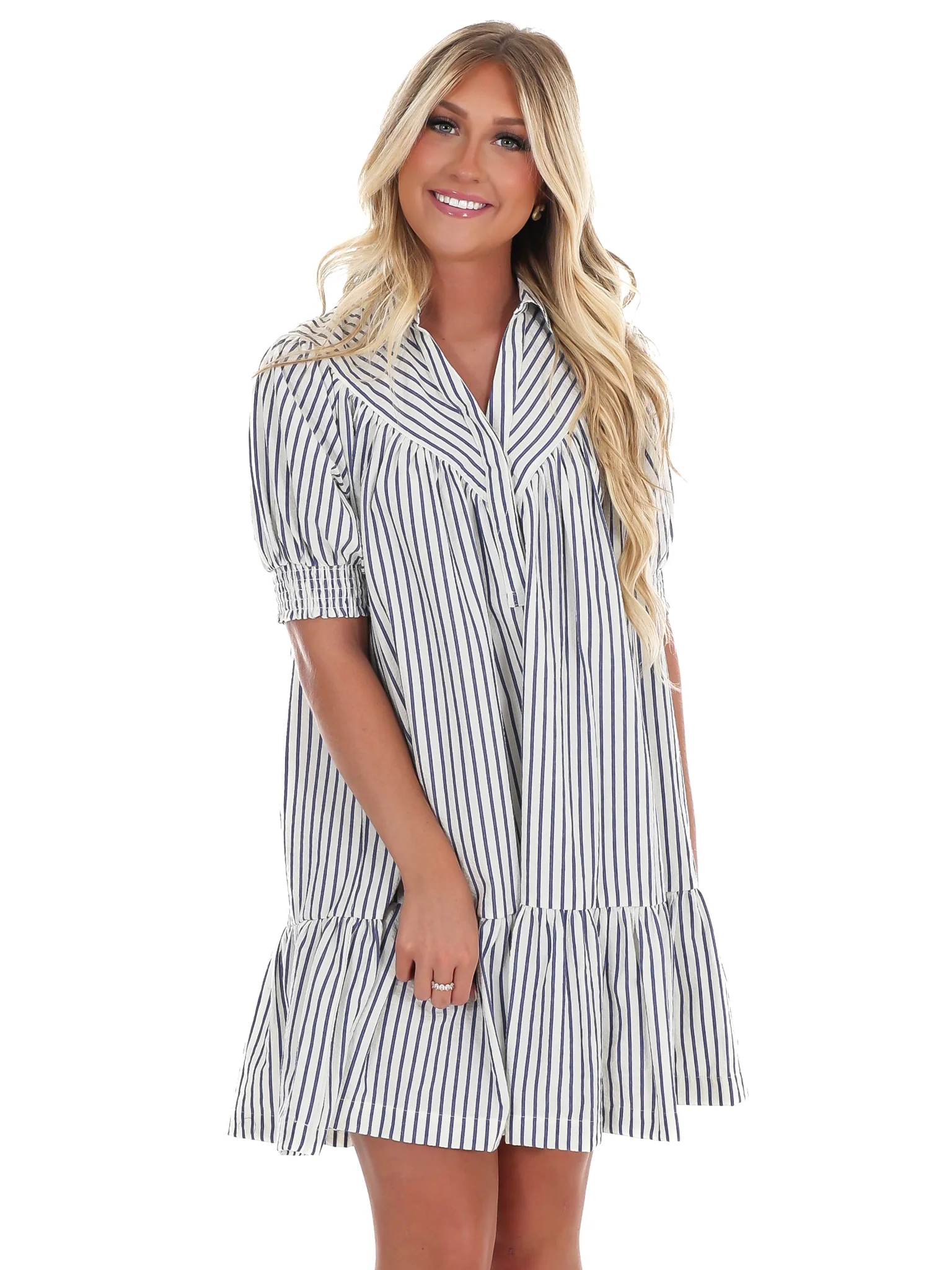 Say What You Will Stripe Babydoll Dress - Image 5