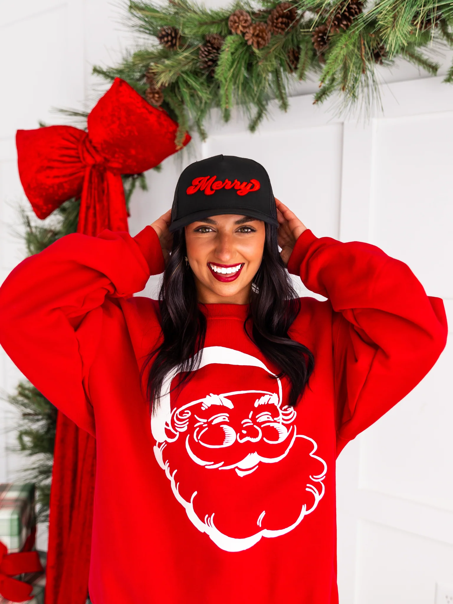 Script Merry Embroidered Trucker Hat - Image 7