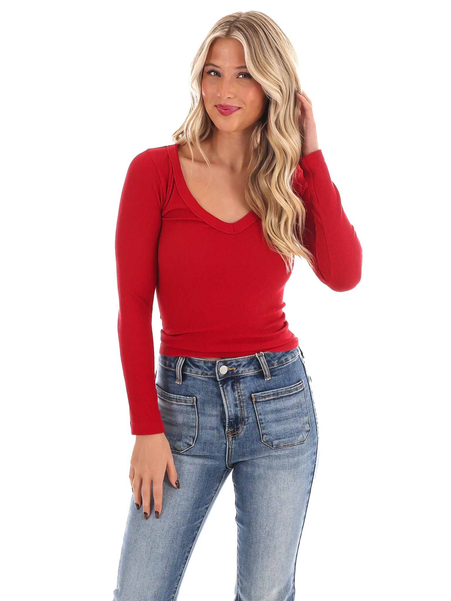 Seamless Comfort V-Neck Top - Image 12