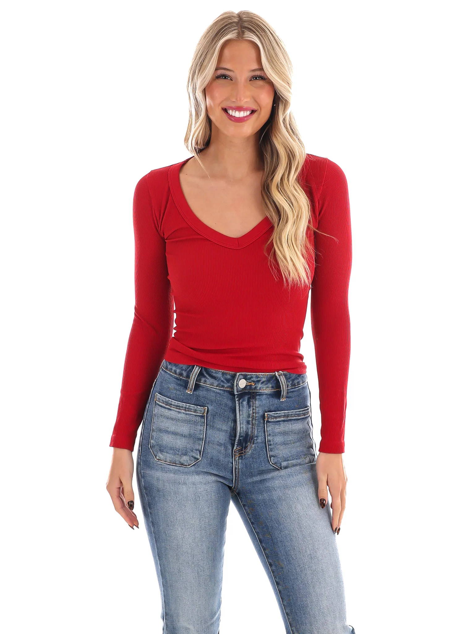 Seamless Comfort V-Neck Top - Image 14