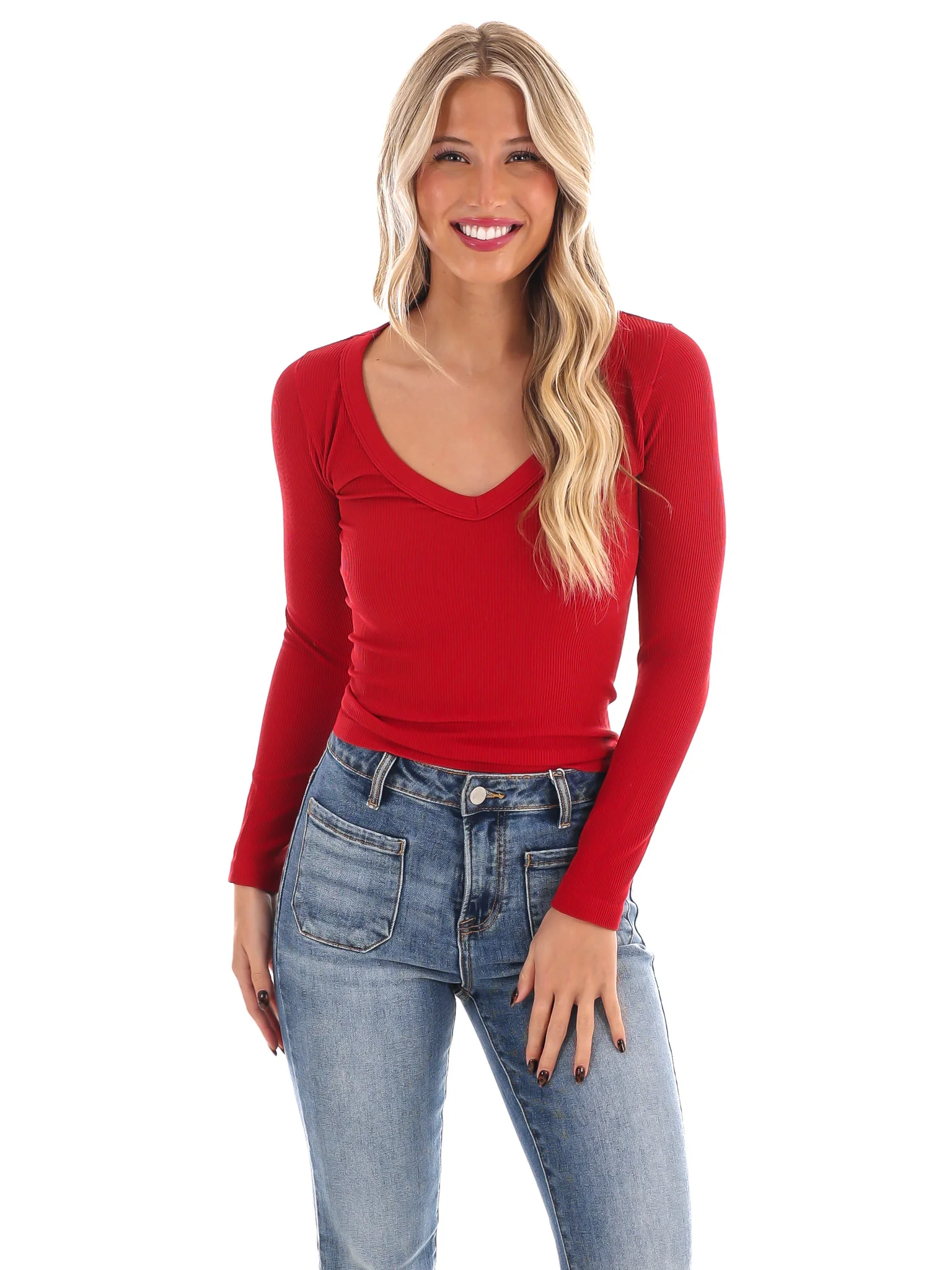 Seamless Comfort V-Neck Top - Image 16