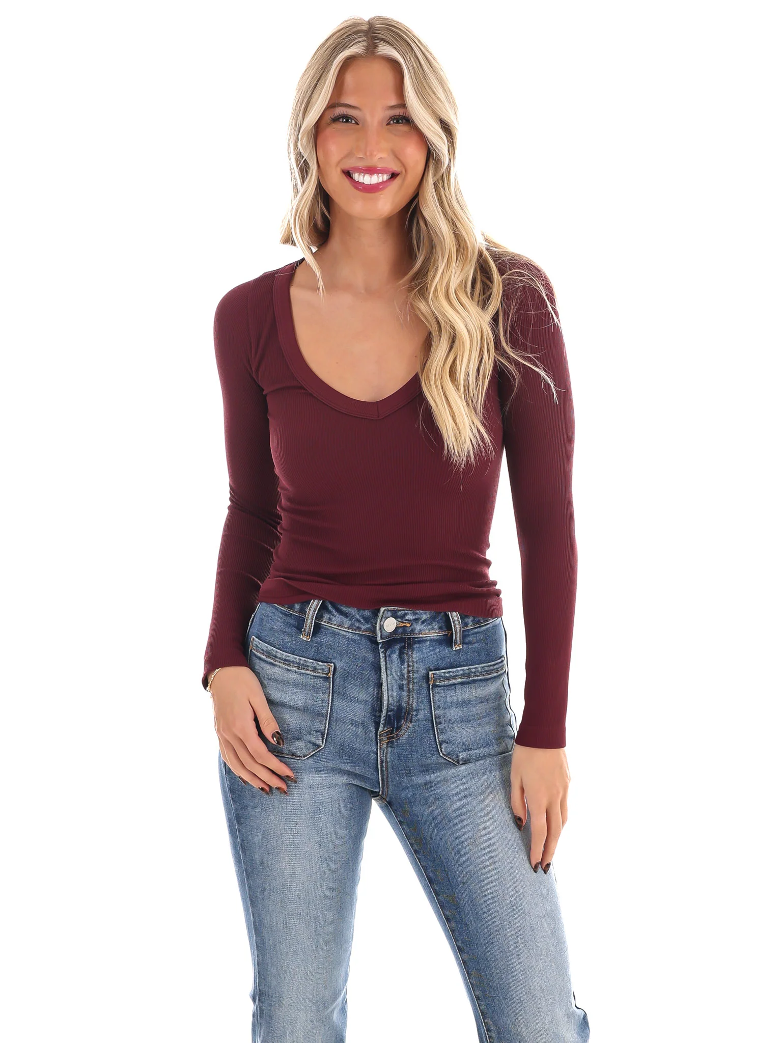 Seamless Comfort V-Neck Top - Image 19