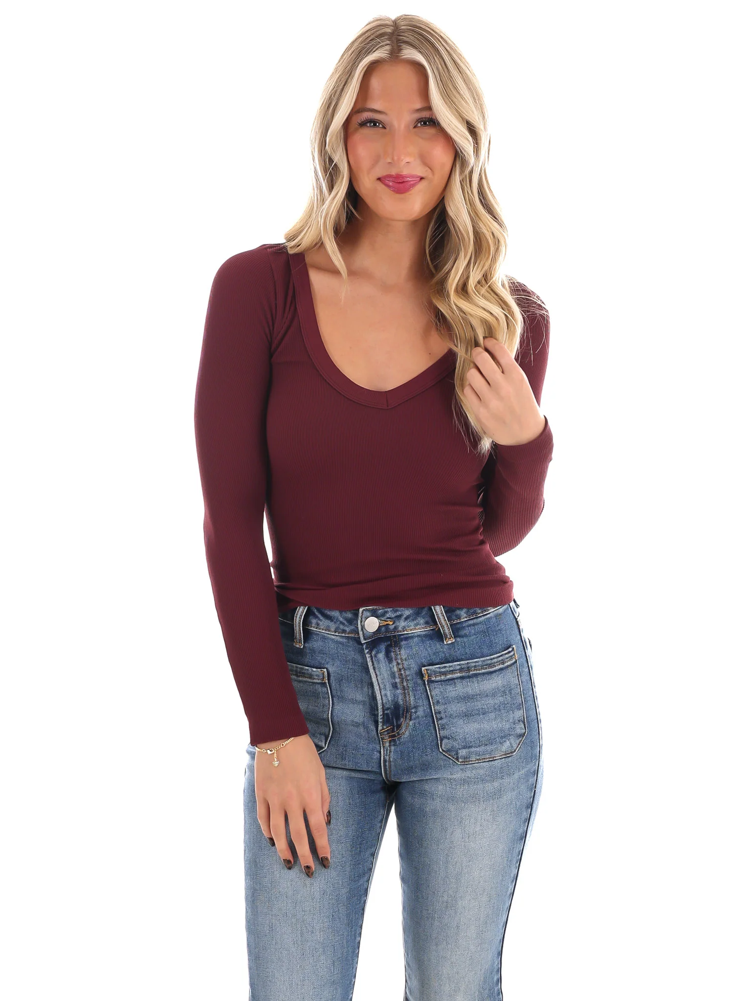 Seamless Comfort V-Neck Top - Image 23