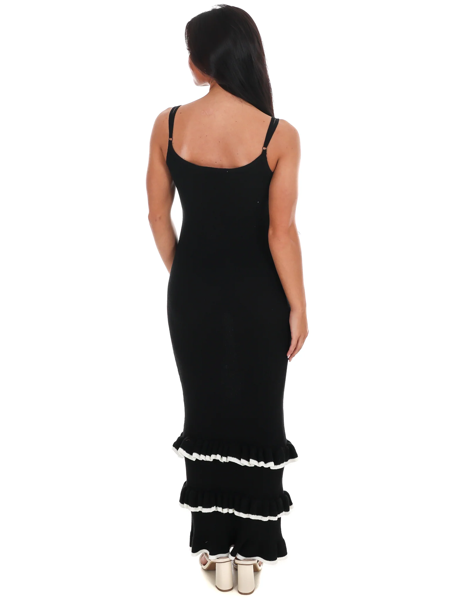 Seaside Ruffle Knit Maxi Dress - Image 6