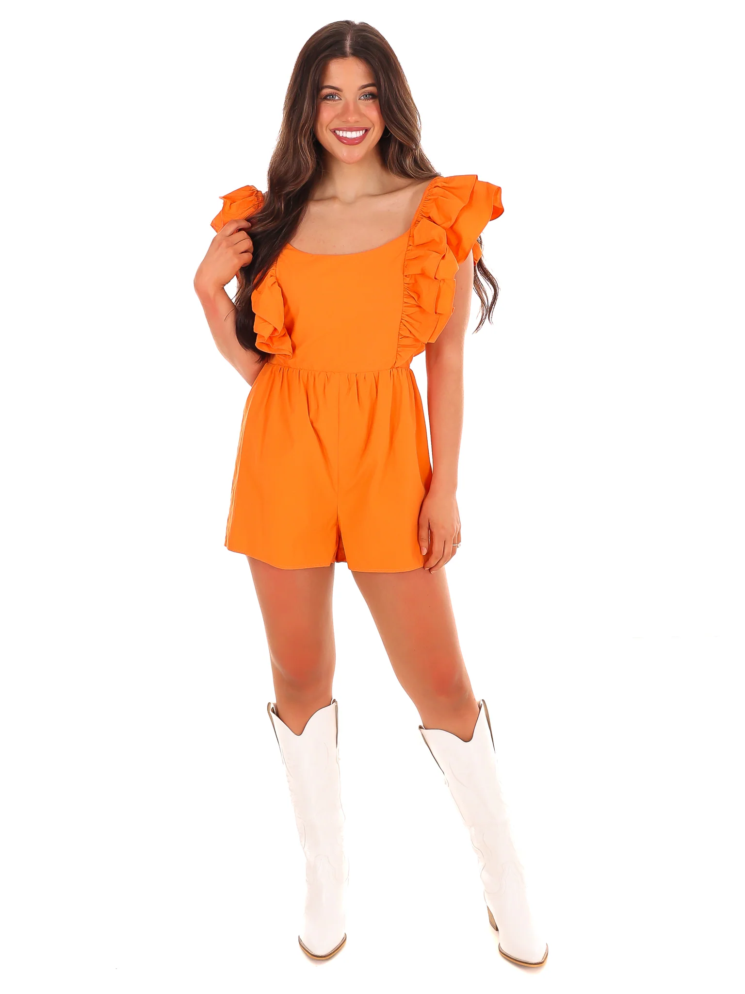 Football Season Ruffle Romper - Image 2