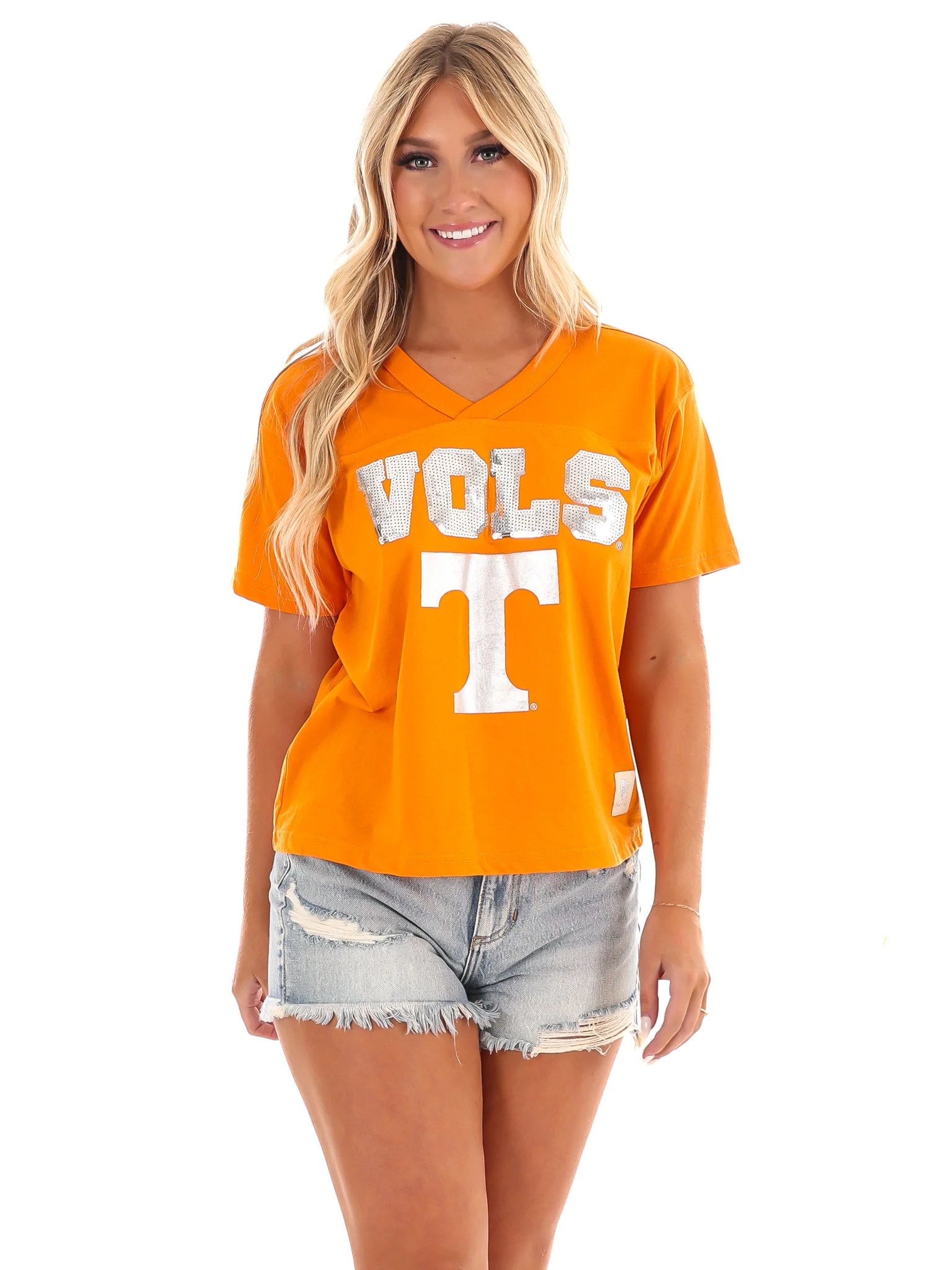 Sequin Vols Waist Length Jersey Top - Image 13