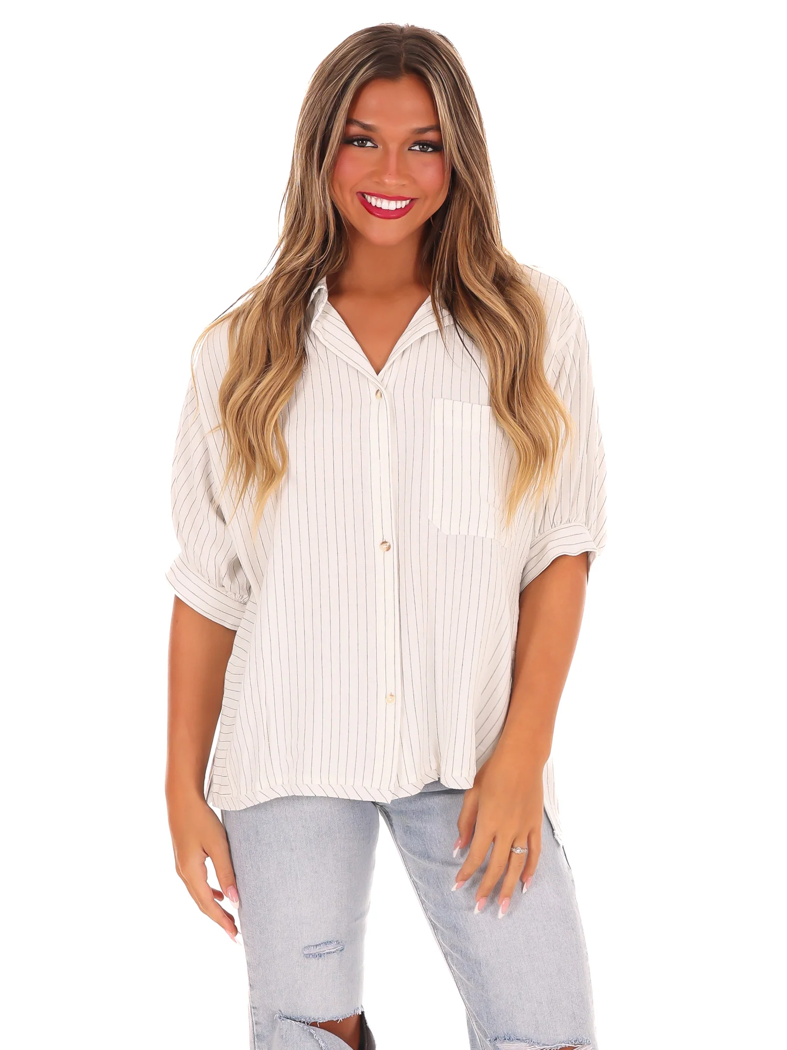 Serene Style Stripe Top - Image 3