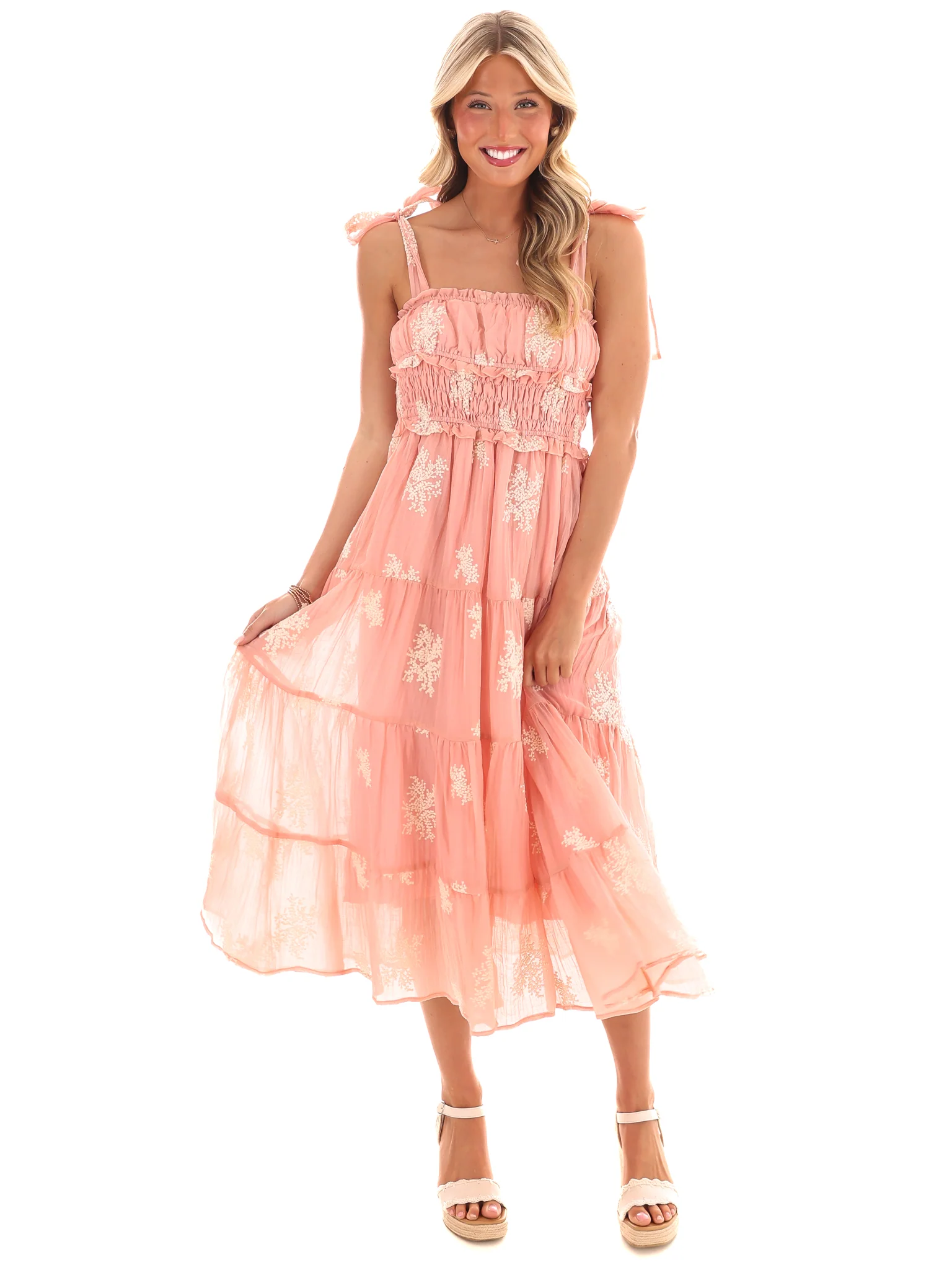 Setting the Scene Embroidered Maxi Dress - Image 3