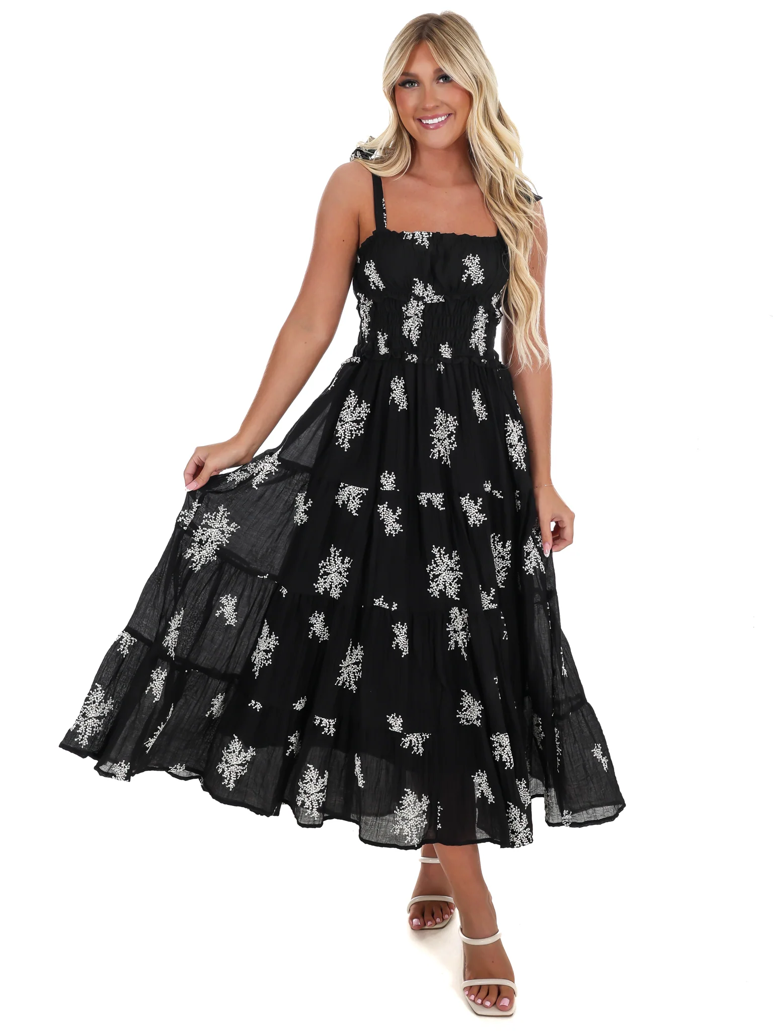 Setting the Scene Embroidered Maxi Dress - Image 9