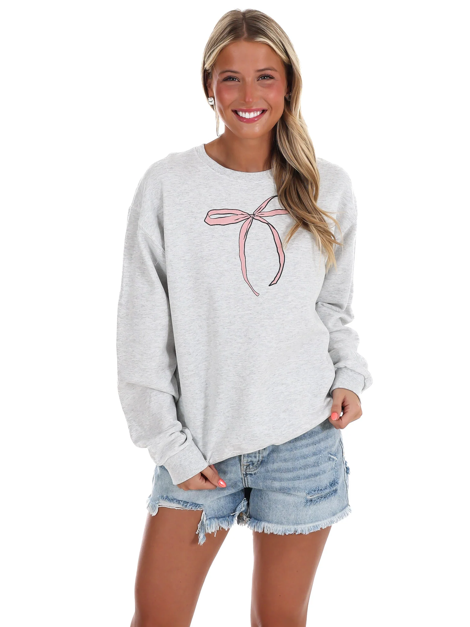 She is Clothed Bow Sweatshirt