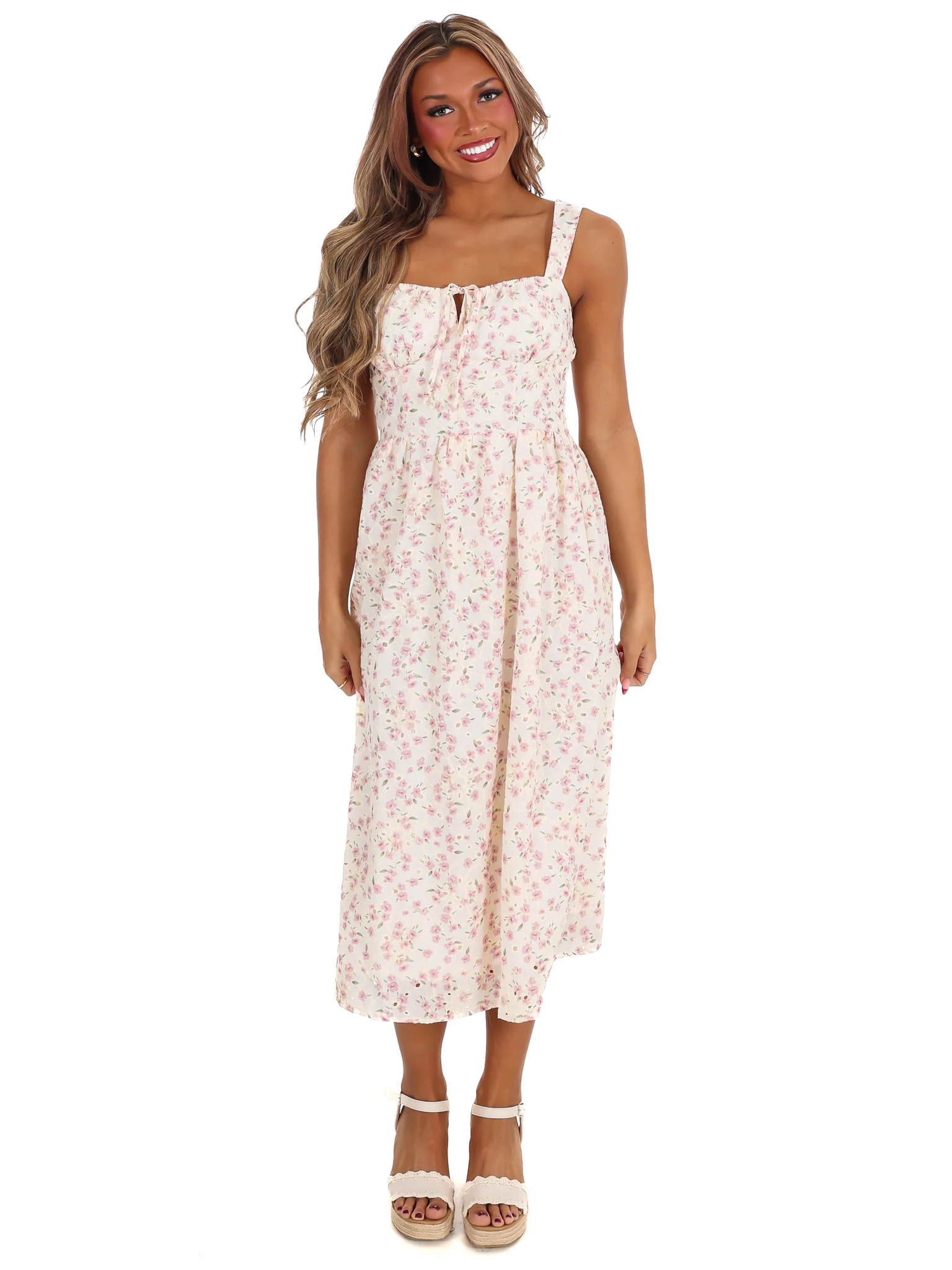 She's A Stunner Floral Midi Dress - Image 3