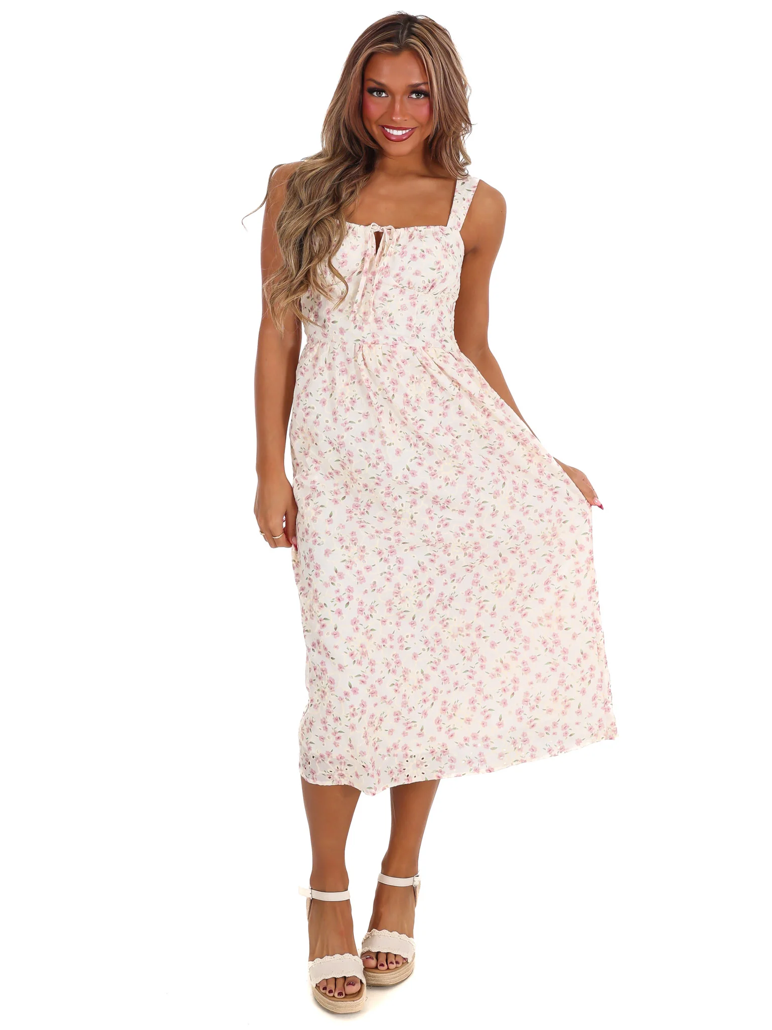 She's A Stunner Floral Midi Dress - Image 5