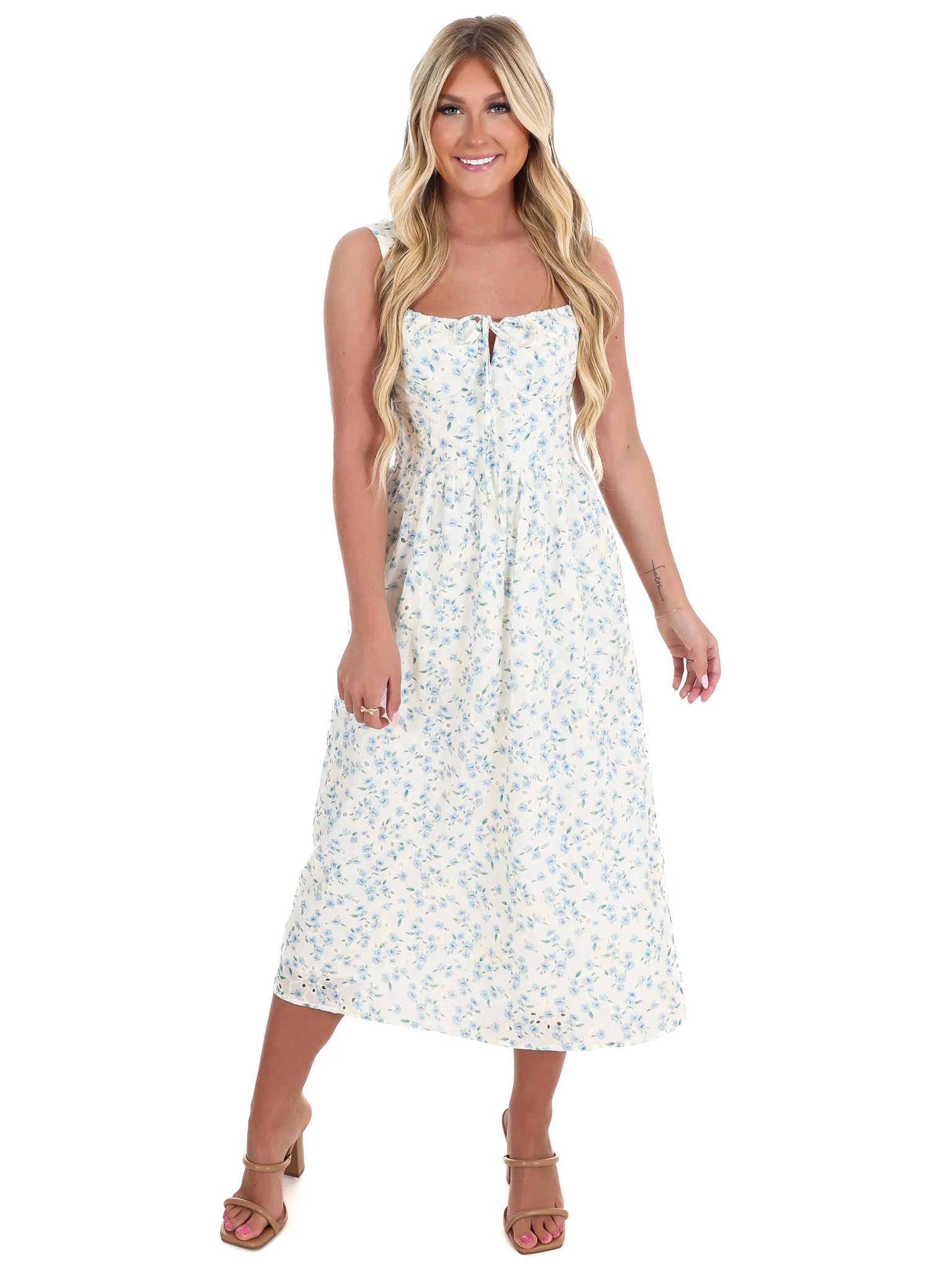 She's A Stunner Floral Midi Dress - Image 8