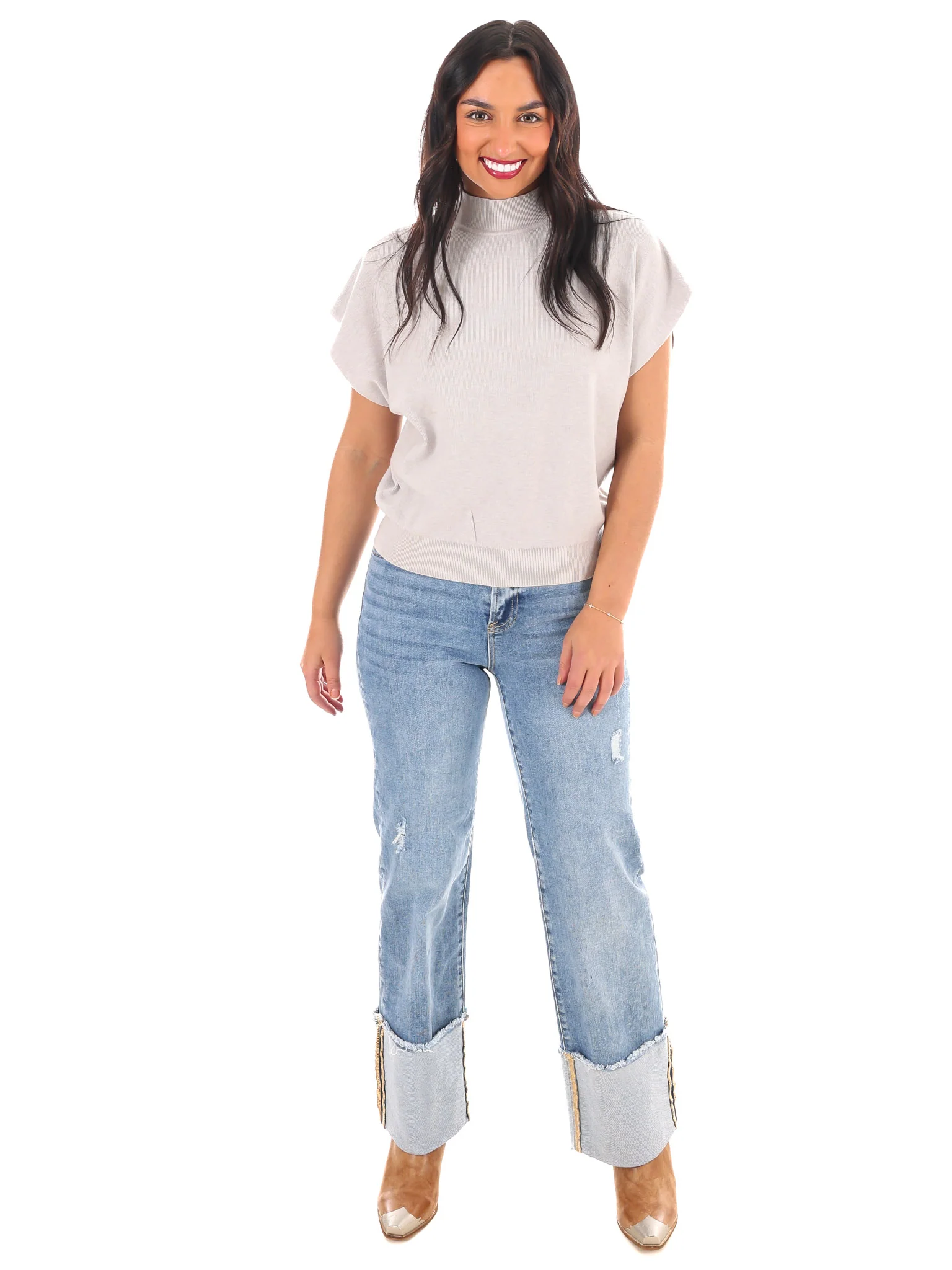 Simple Chic Mock Neck Sweater - Image 44