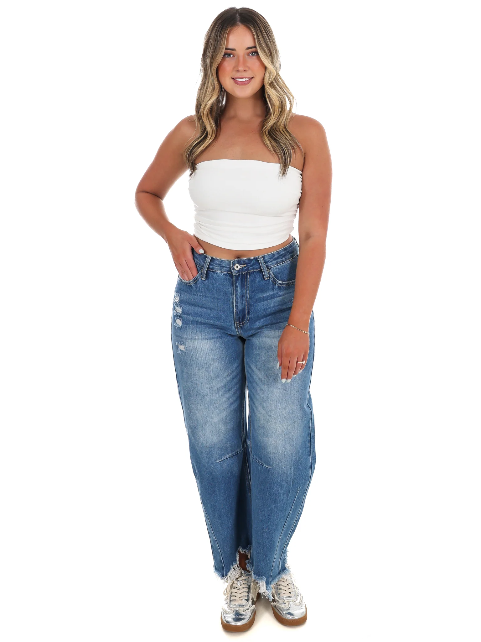 Simple Intentions Linen Tube Top - Image 2