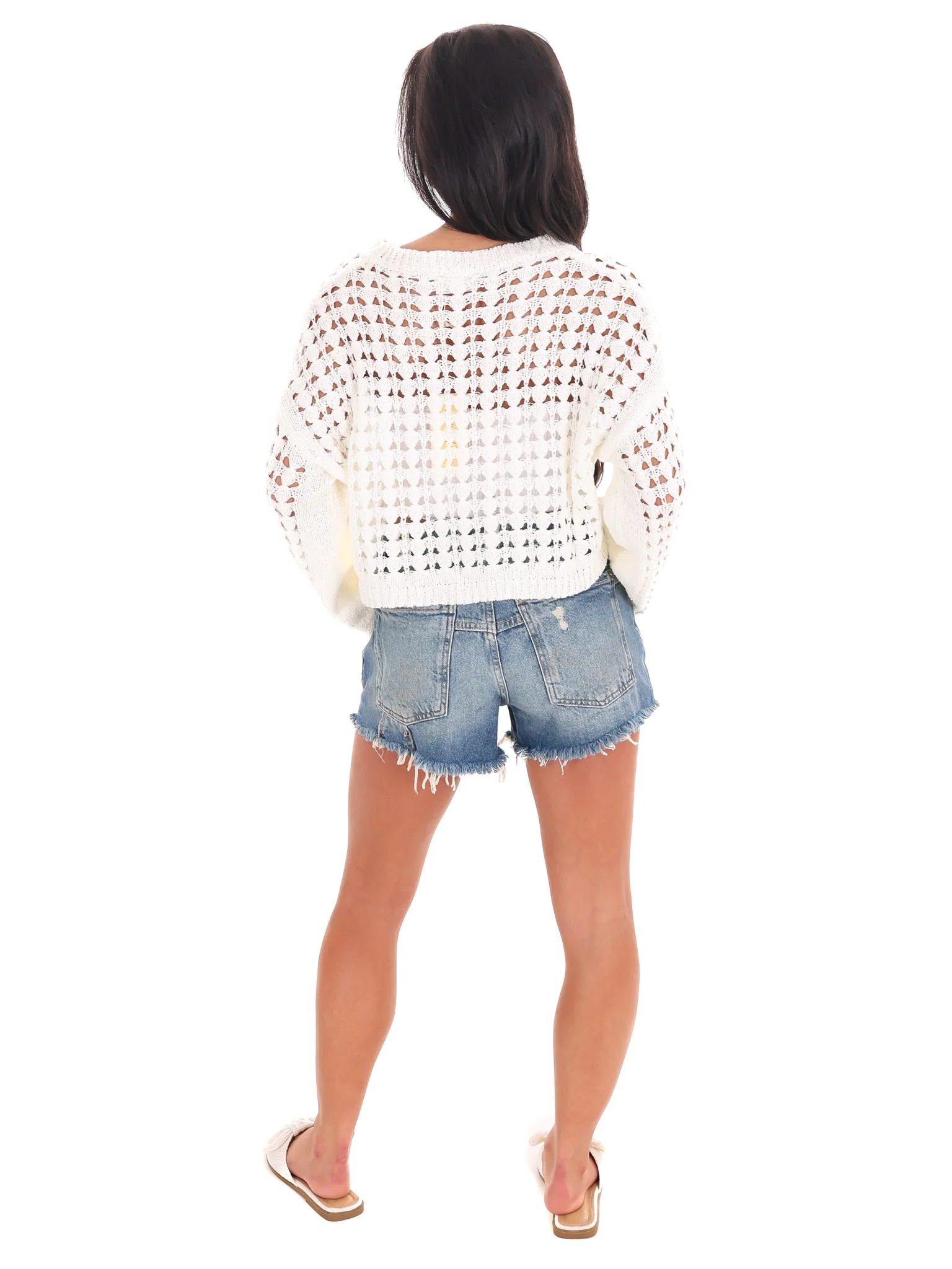 Simple Statement Open Weave Sweater - Image 7