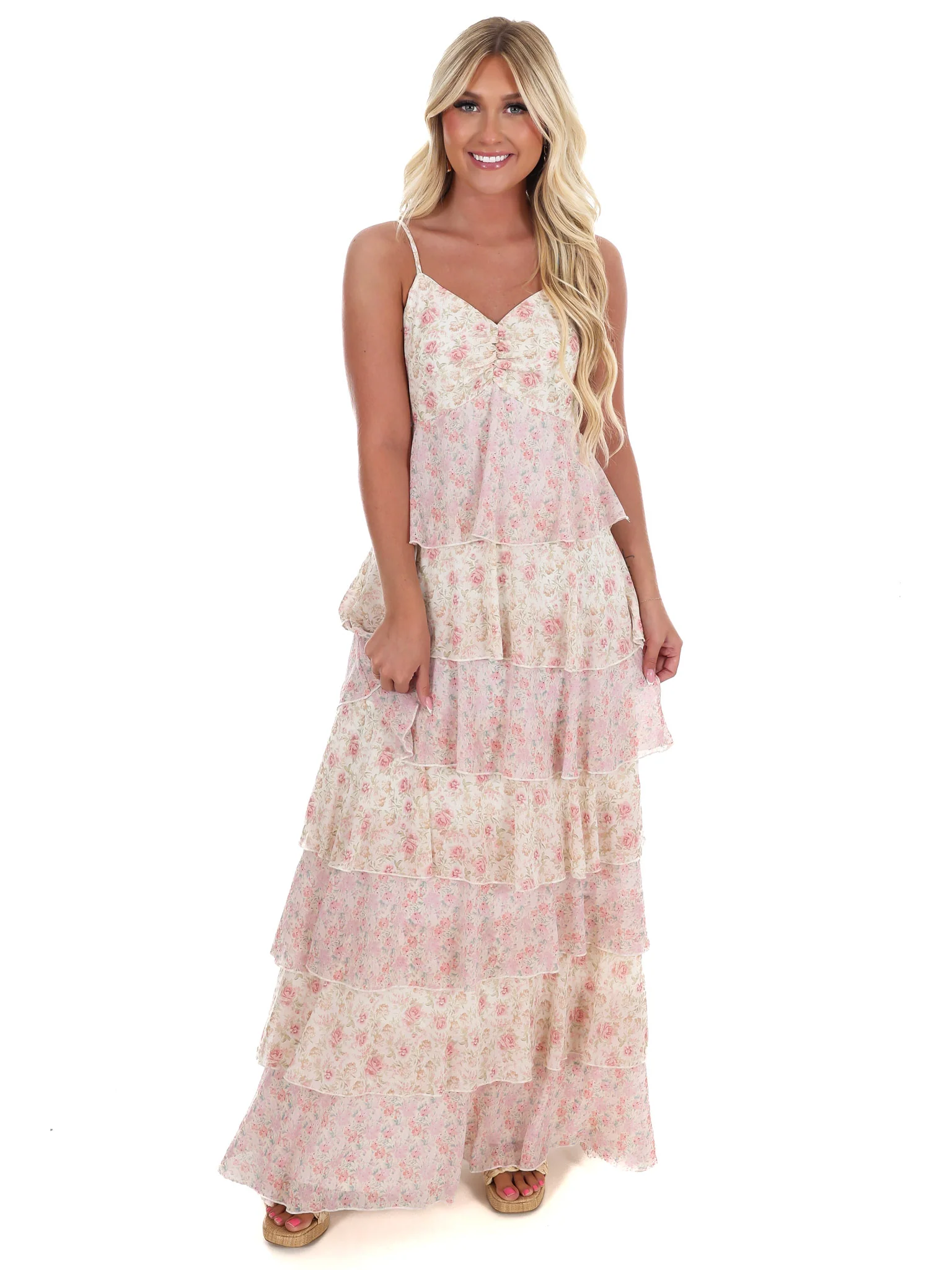 Simply Romantic Floral Tiered Maxi Dress - Image 10