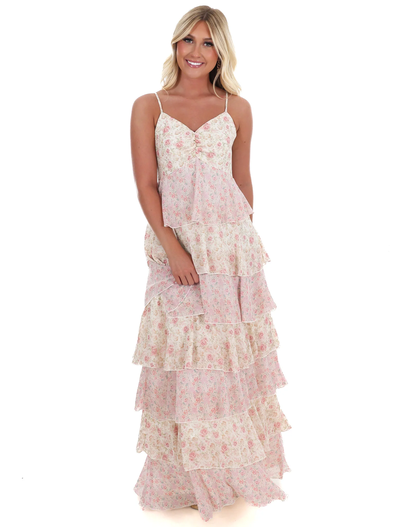 Simply Romantic Floral Tiered Maxi Dress - Image 12