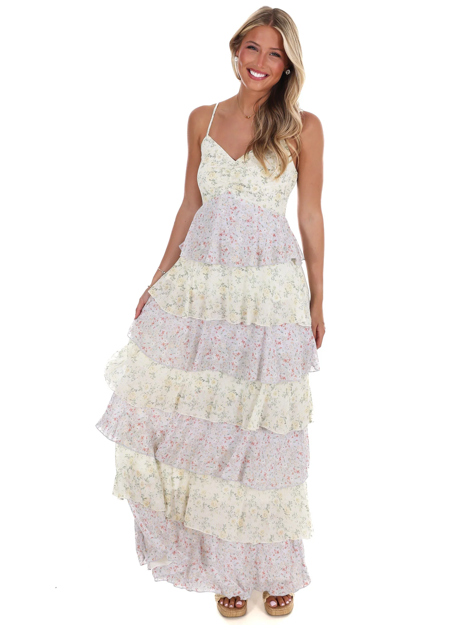 Simply Romantic Floral Tiered Maxi Dress - Image 5