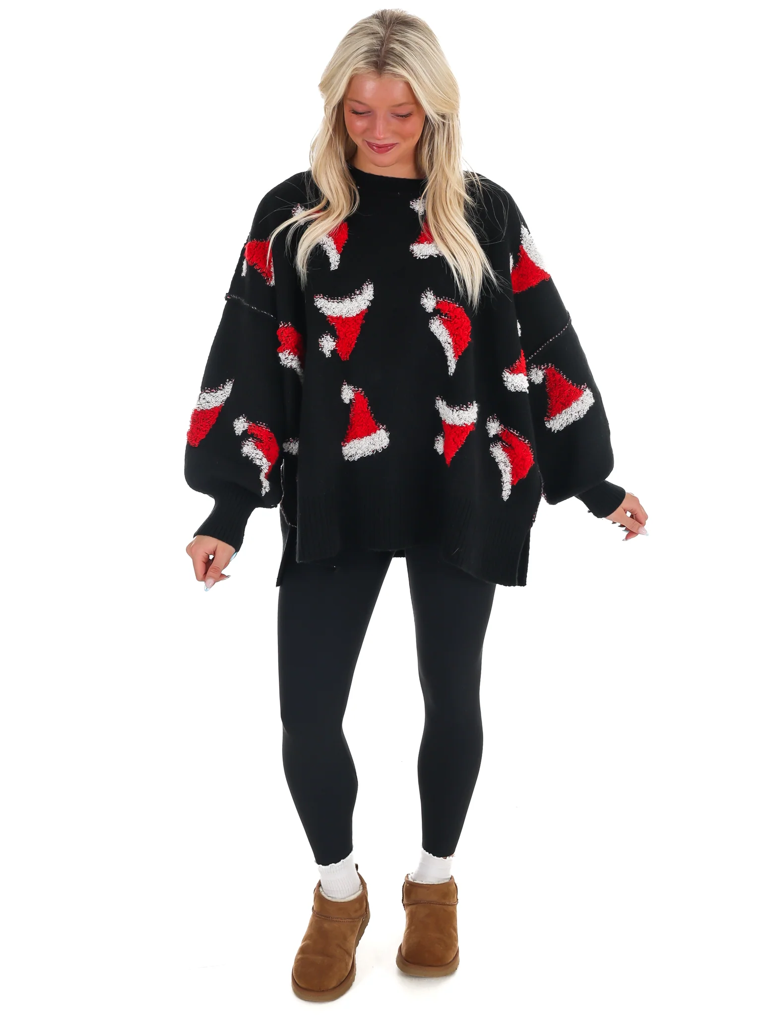 Sleigh All Day Santa Hat Sweater - Image 6