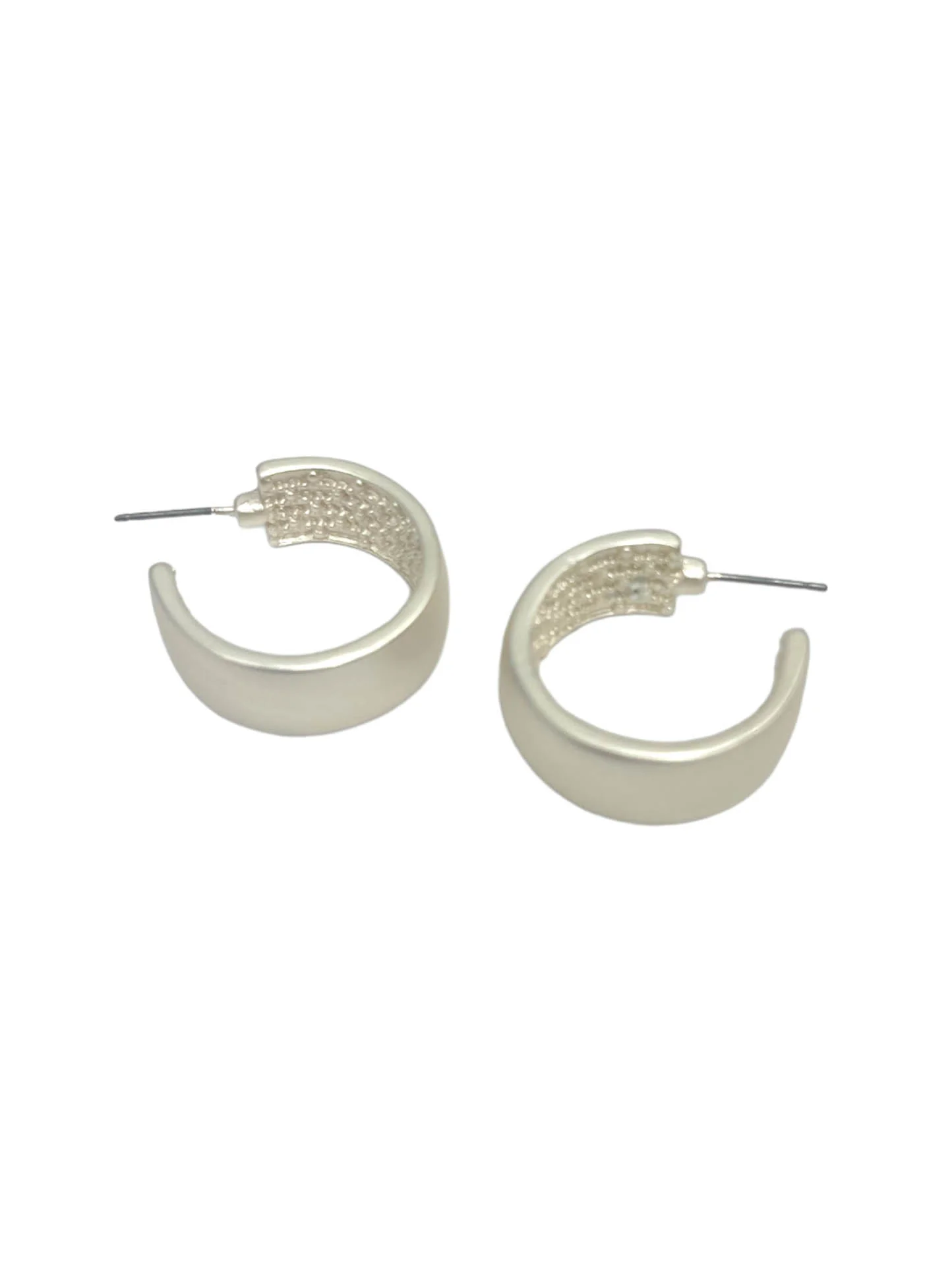 Small Metal Hoop Earrings - Image 2