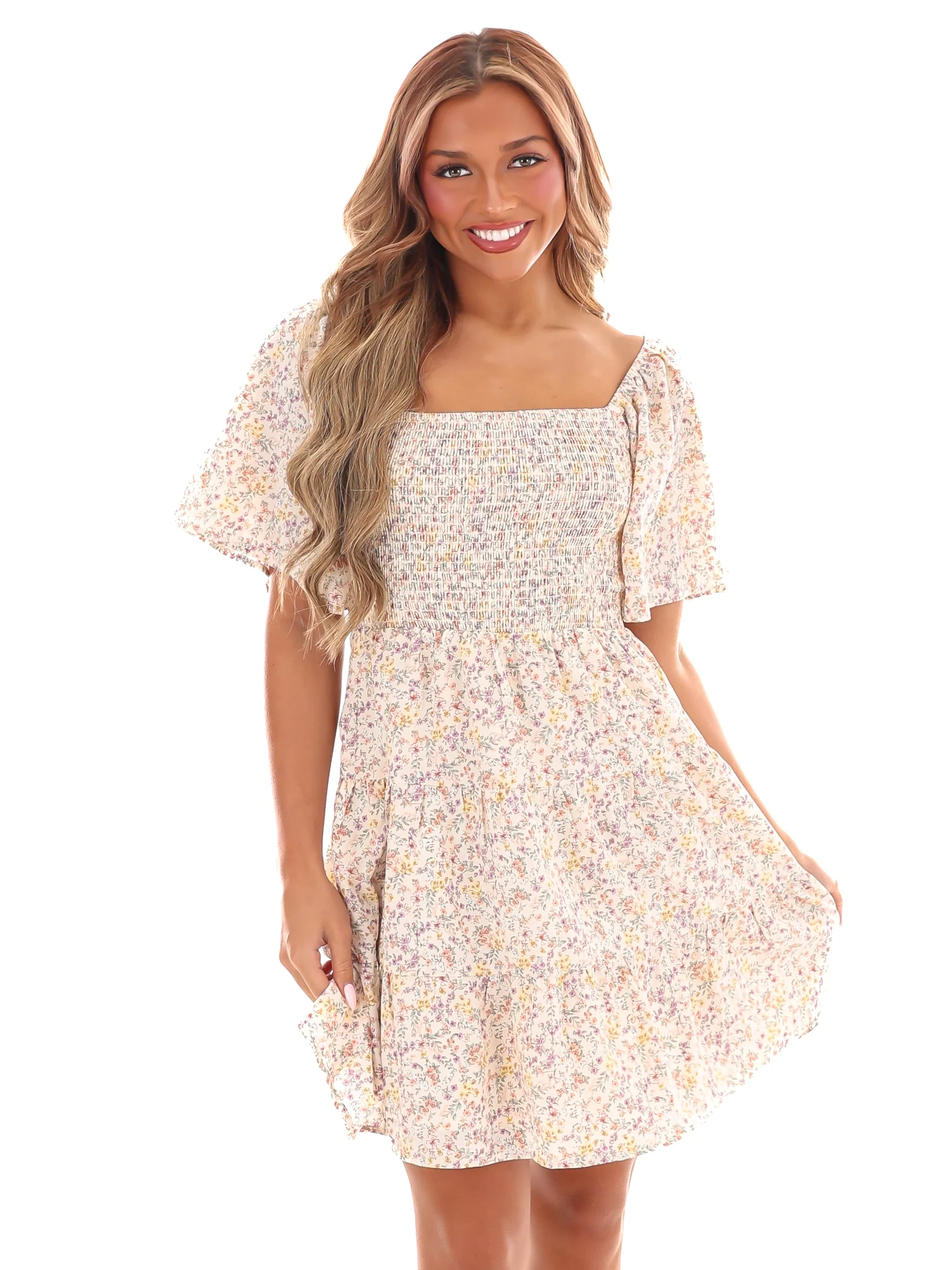 Small Town Floral Mini Dress - Image 5