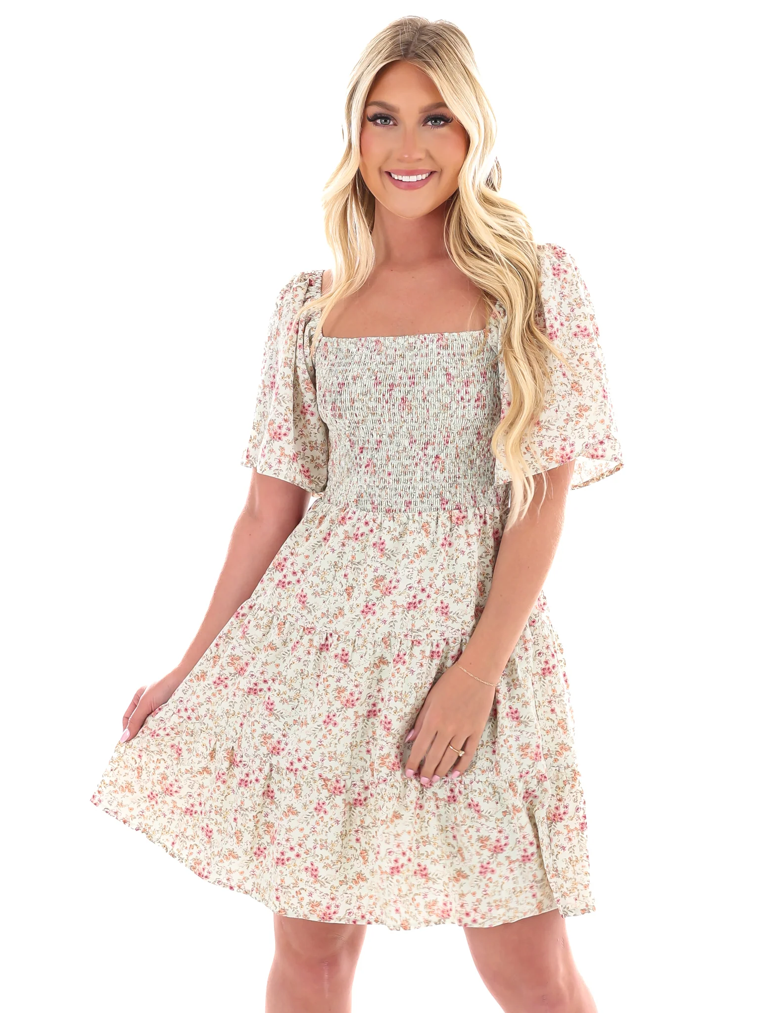 Small Town Floral Mini Dress - Image 9