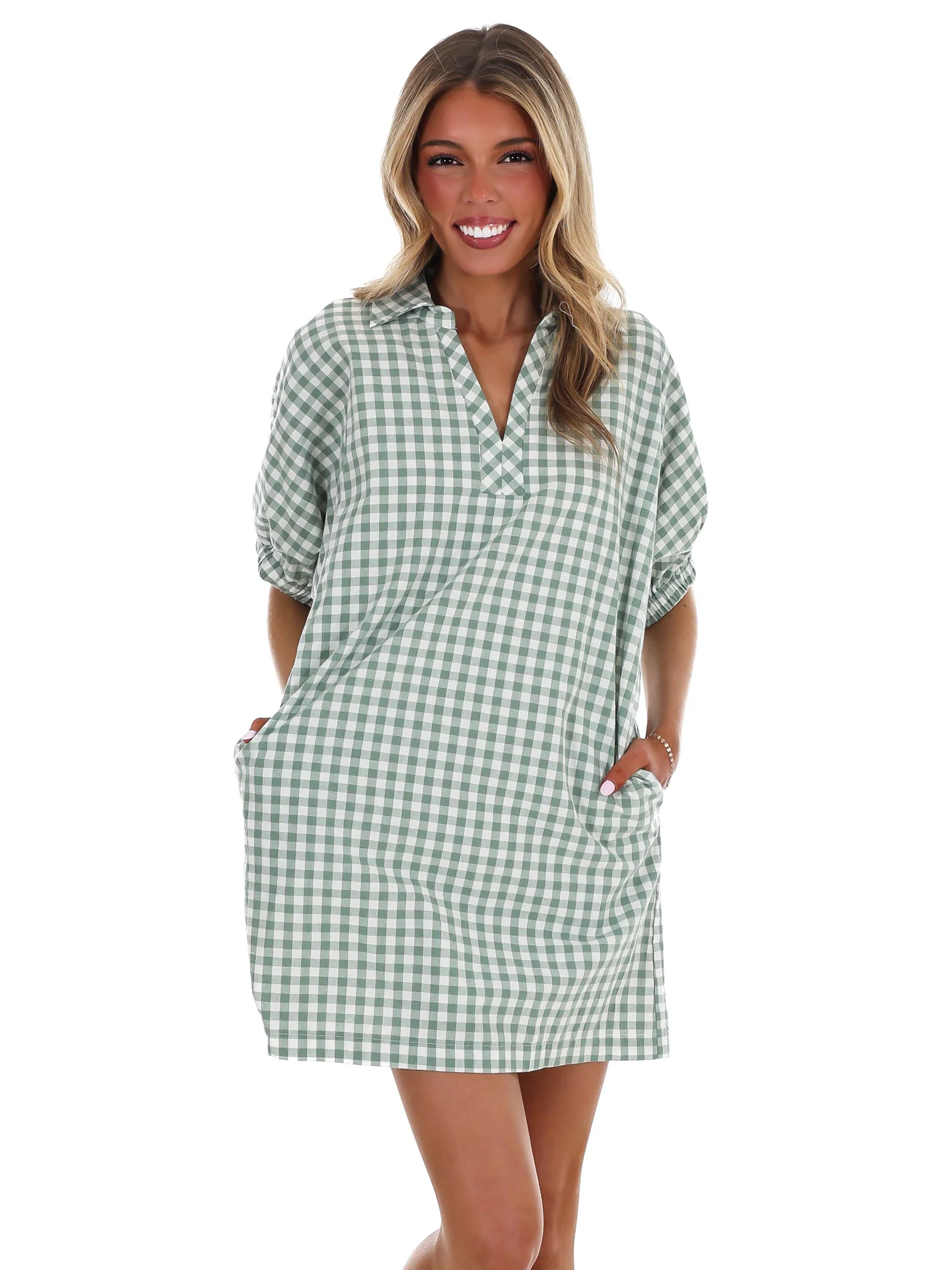 So Much to Say Gingham Mini Dress - Image 11