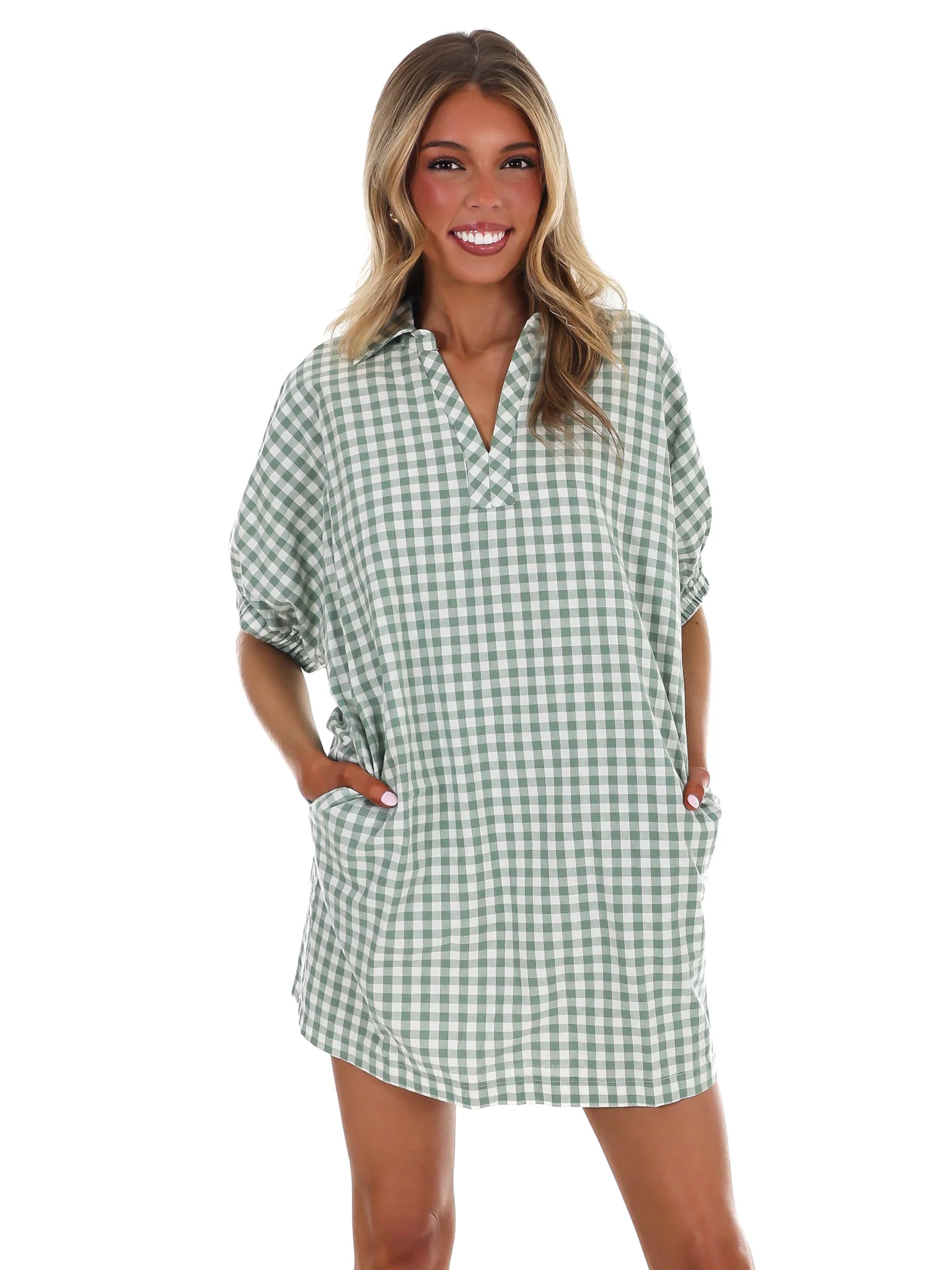 So Much to Say Gingham Mini Dress - Image 13