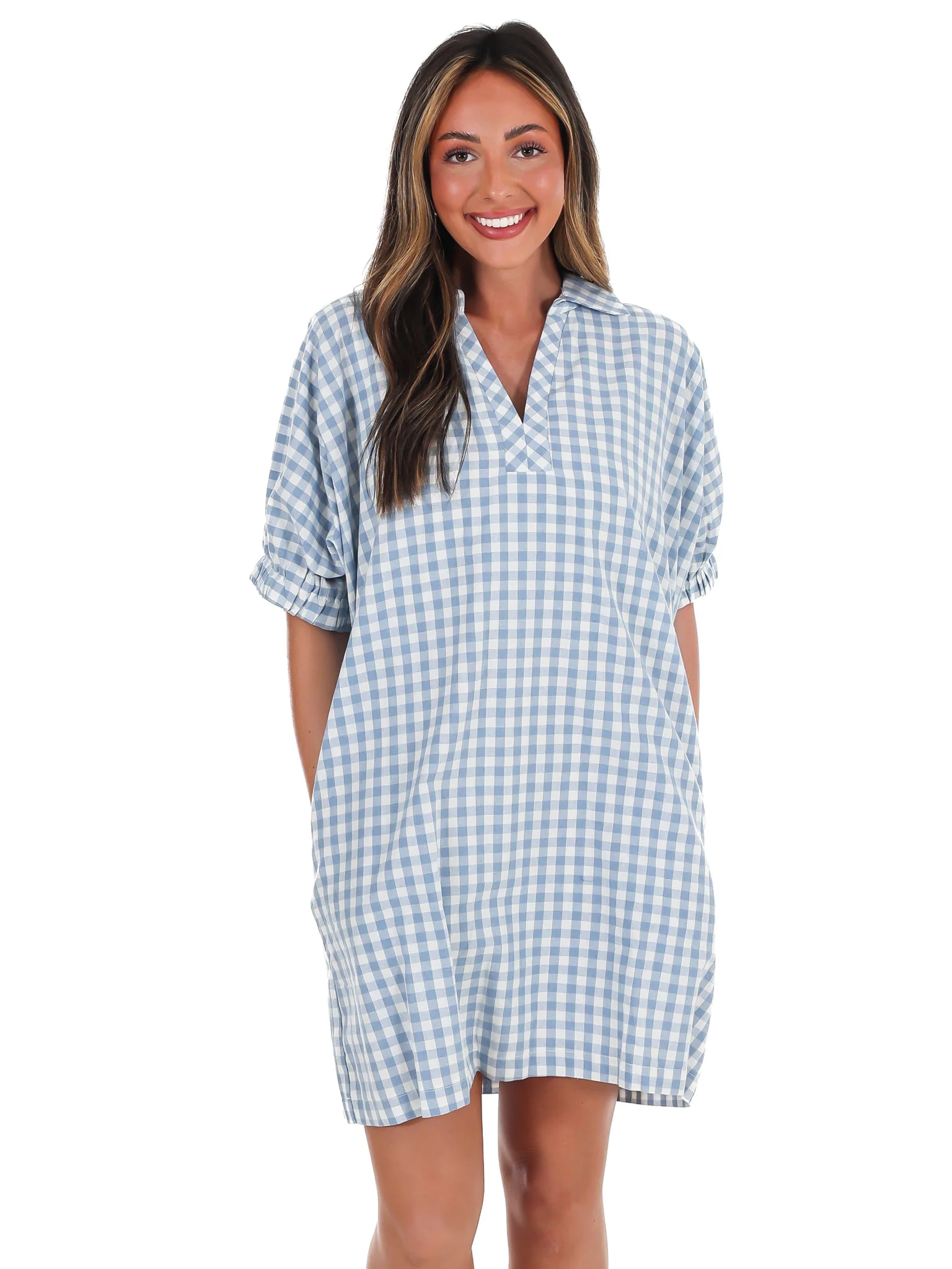 So Much to Say Gingham Mini Dress - Image 3