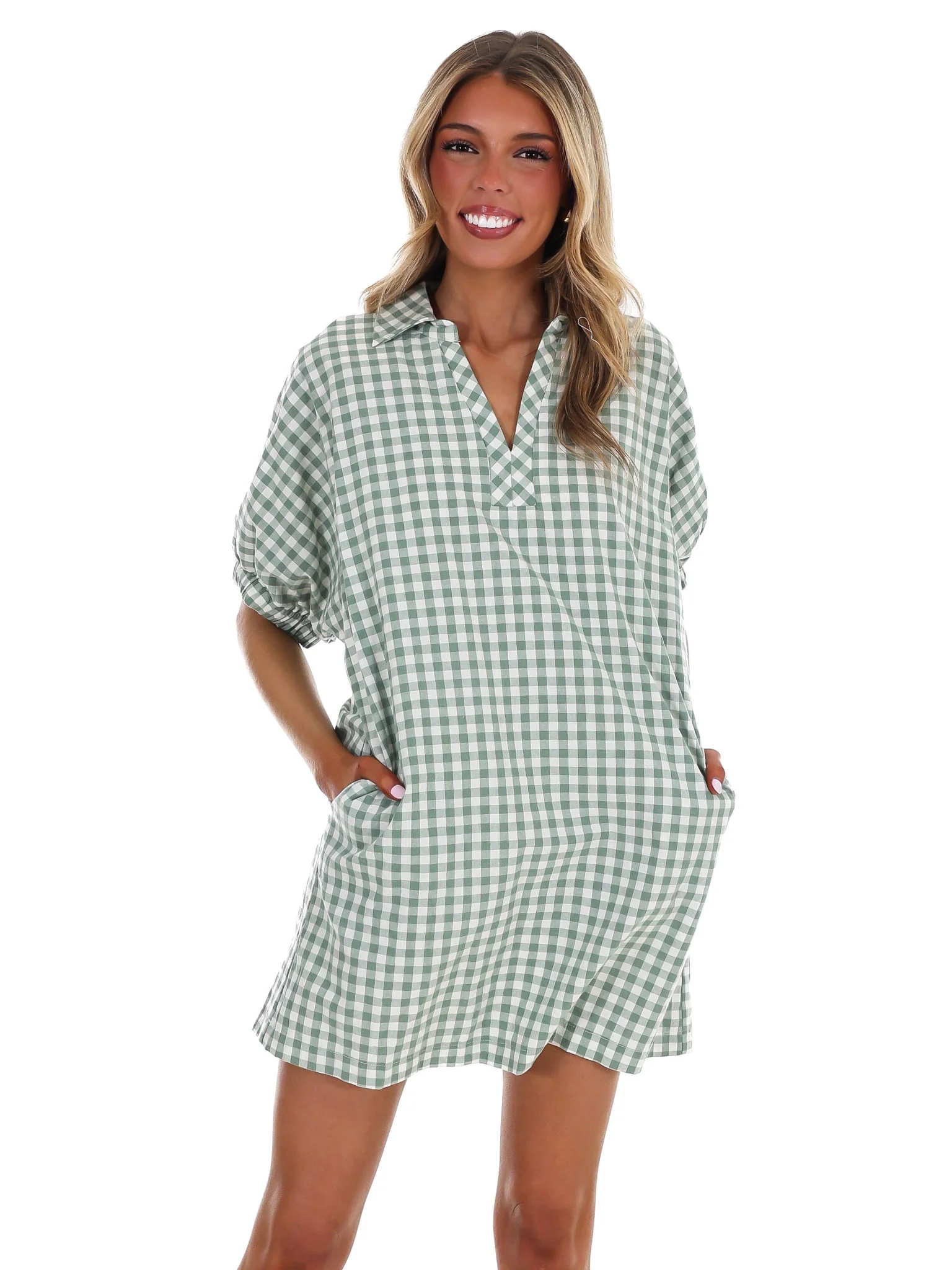So Much to Say Gingham Mini Dress - Image 9