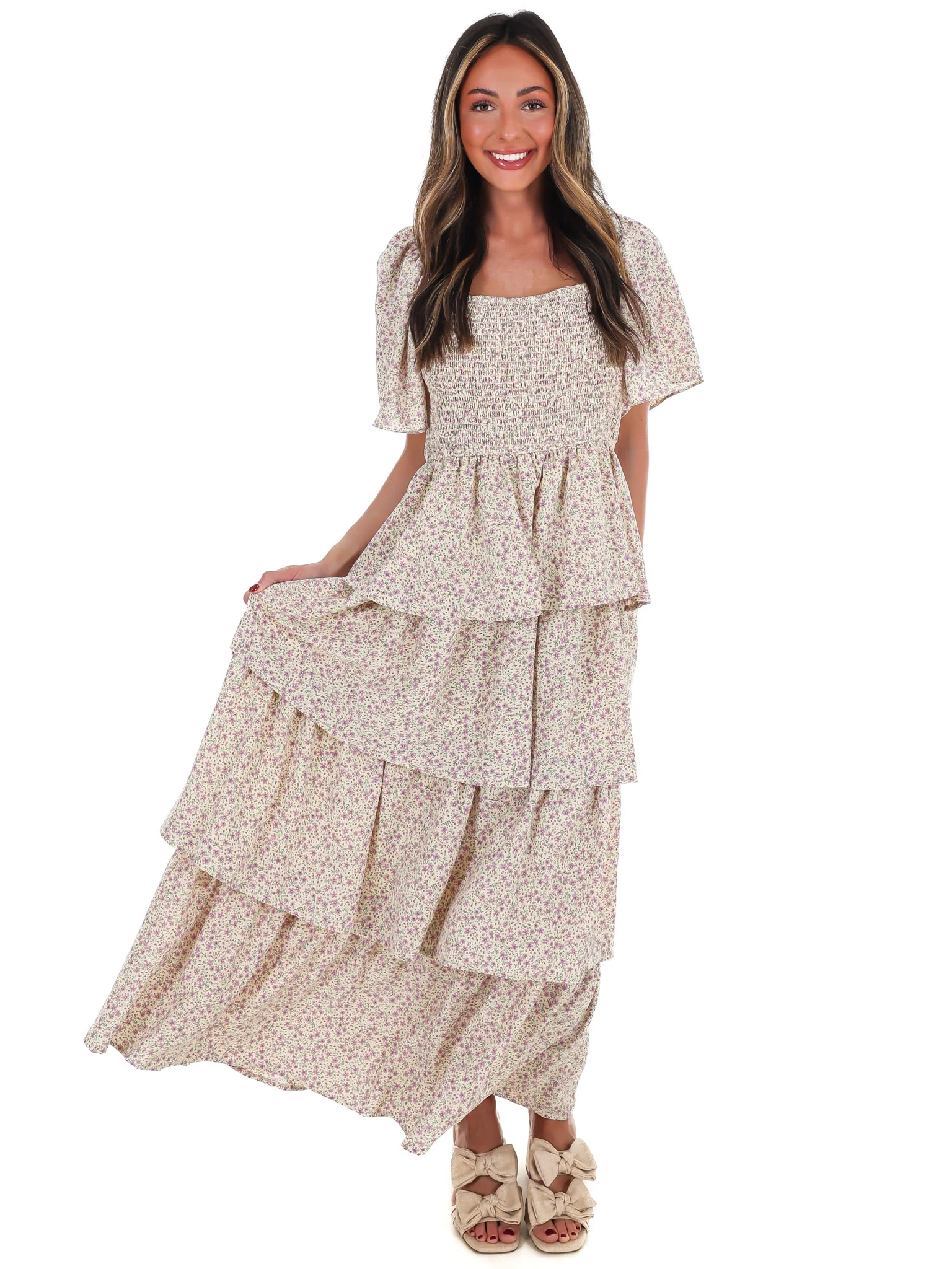 Soft Glow Ruffle Maxi Dress - Image 3