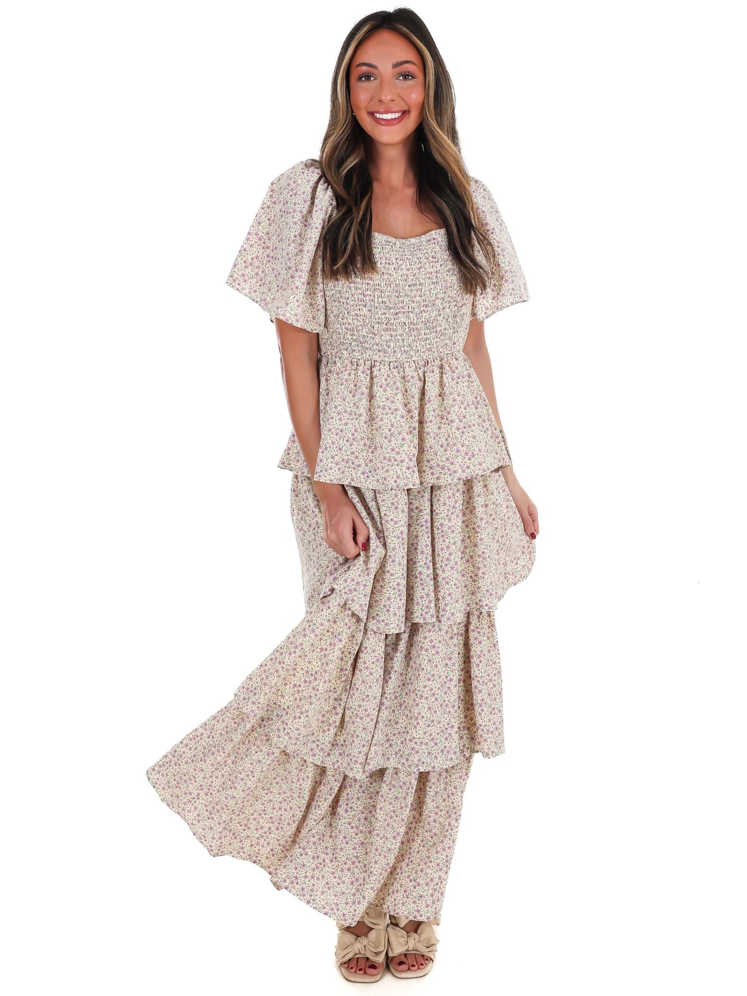 Soft Glow Ruffle Maxi Dress - Image 4