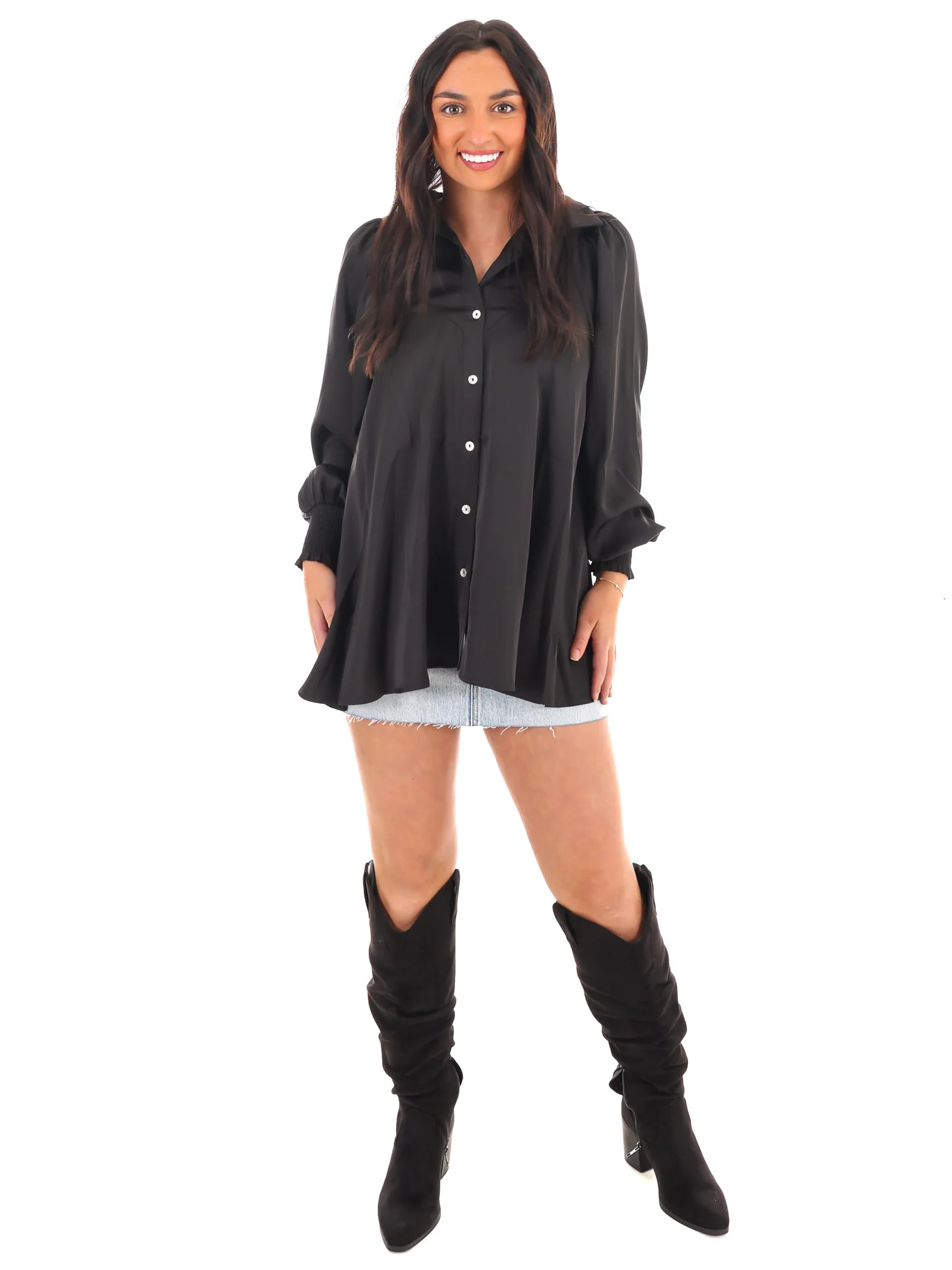 Soft Satin Loose Fit Top - Image 4