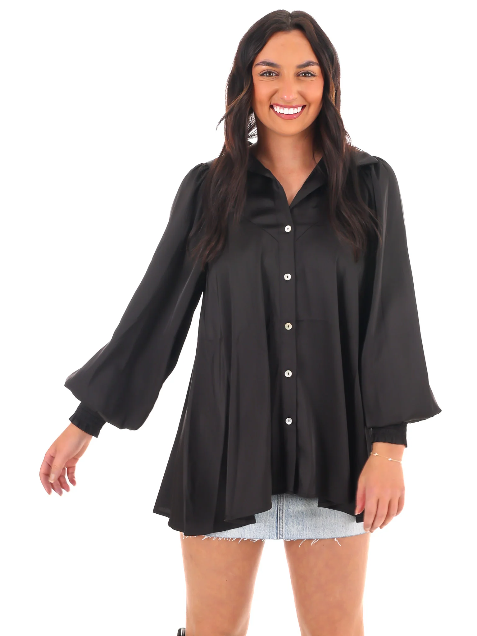 Soft Satin Loose Fit Top - Image 5
