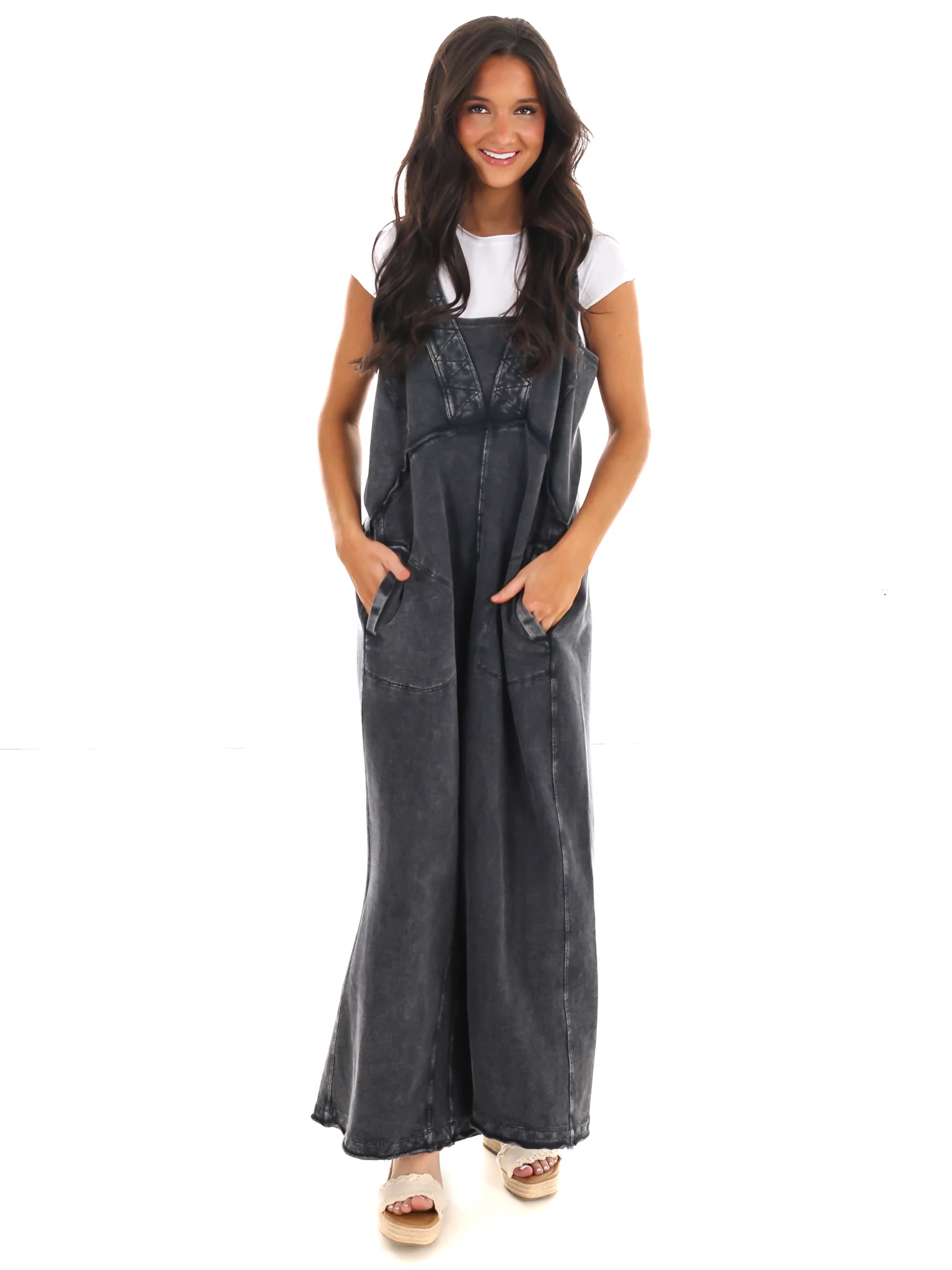 Soft & Simple Washed Terry Knit Jumpsuit